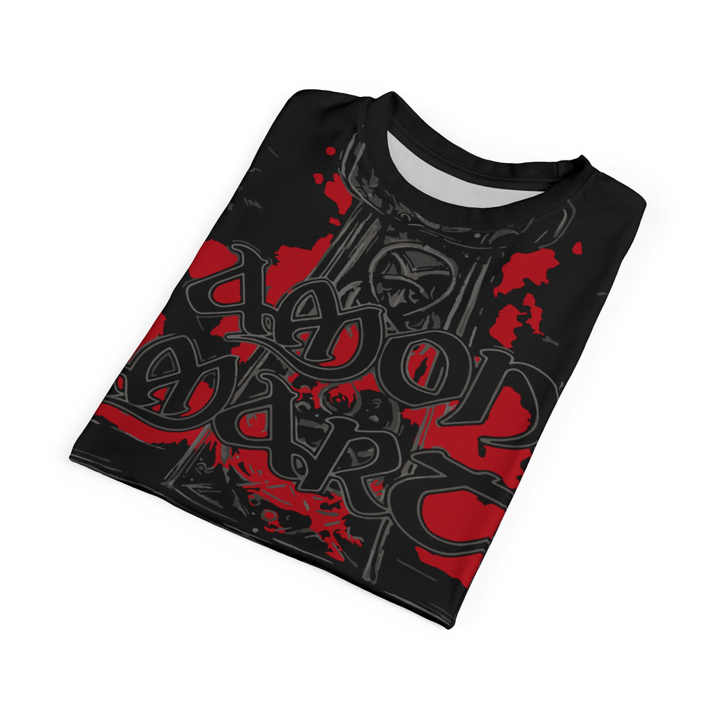 Metal- Viking Mjolnir Gothic Tee — 'Amon Amarth' Red & Black Metal T-Shirt