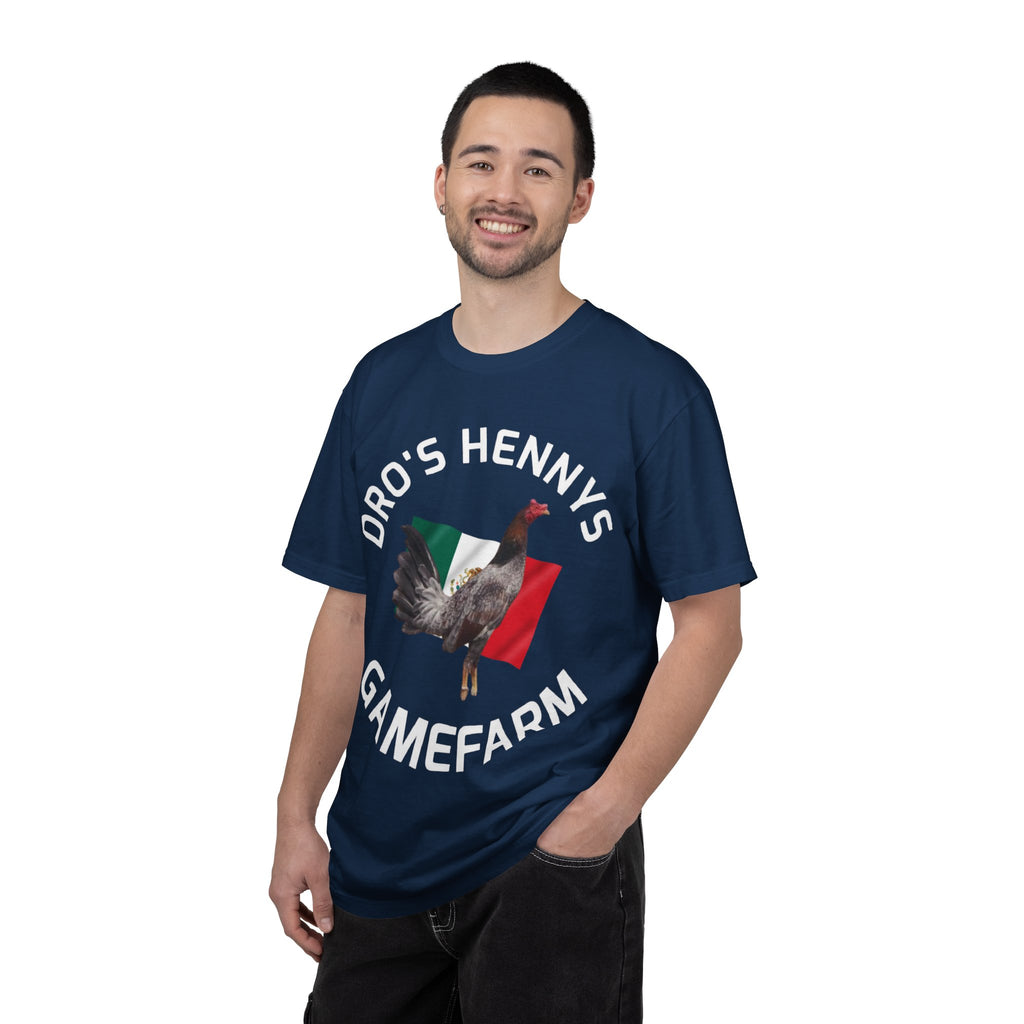 Henny- Gamefarm Rooster T-Shirt — "Dro's Henny's Gamefarm" Poultry Farm Tee