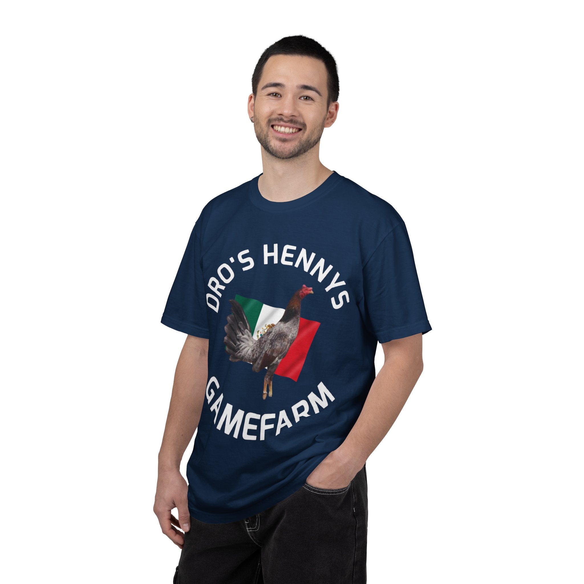 Henny- Gamefarm Rooster T-Shirt — "Dro's Henny's Gamefarm" Poultry Farm Tee