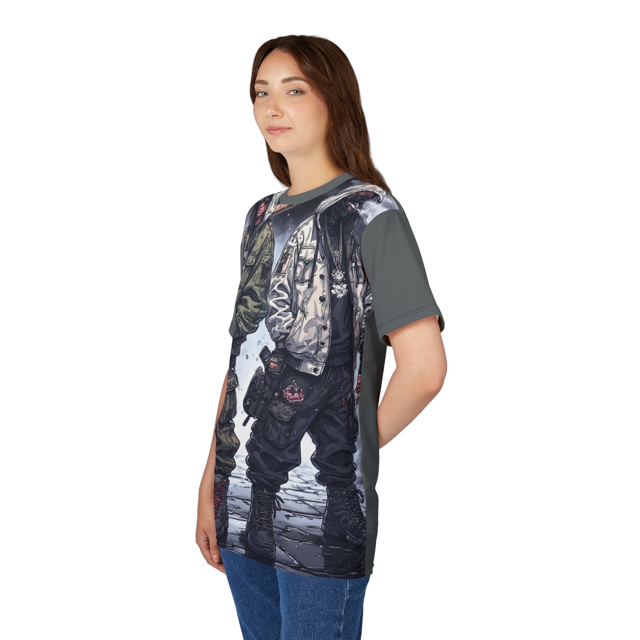 Mindset- Streetwear Graphic Tee — Dual Hooded Rebels Winter Scene