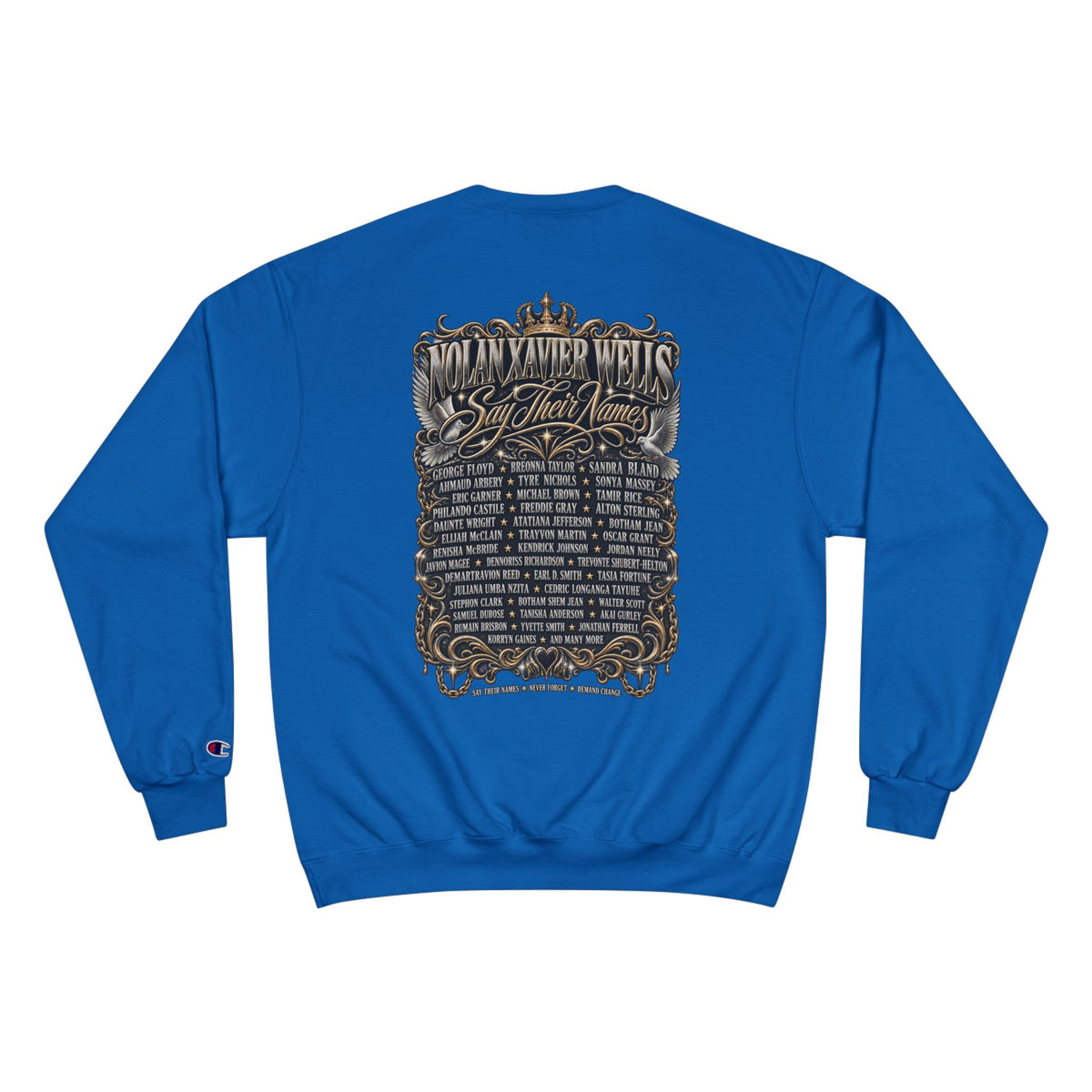 FBA-Say Their Names Sweatshirt — Memorial Angel Champion Sweatshirt