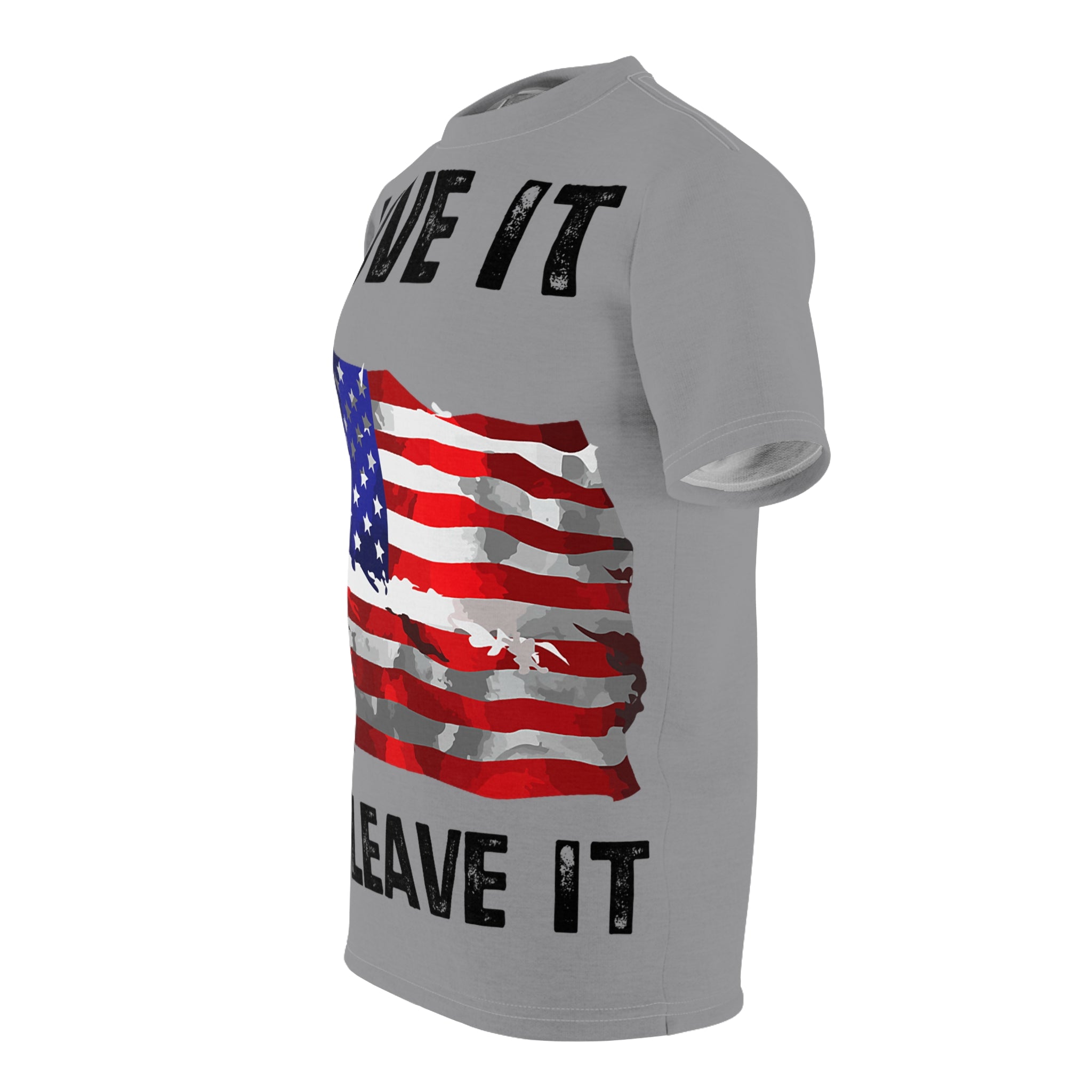 America-T-Shirt — "Love It or Leave It" American Flag Patriotic Tee