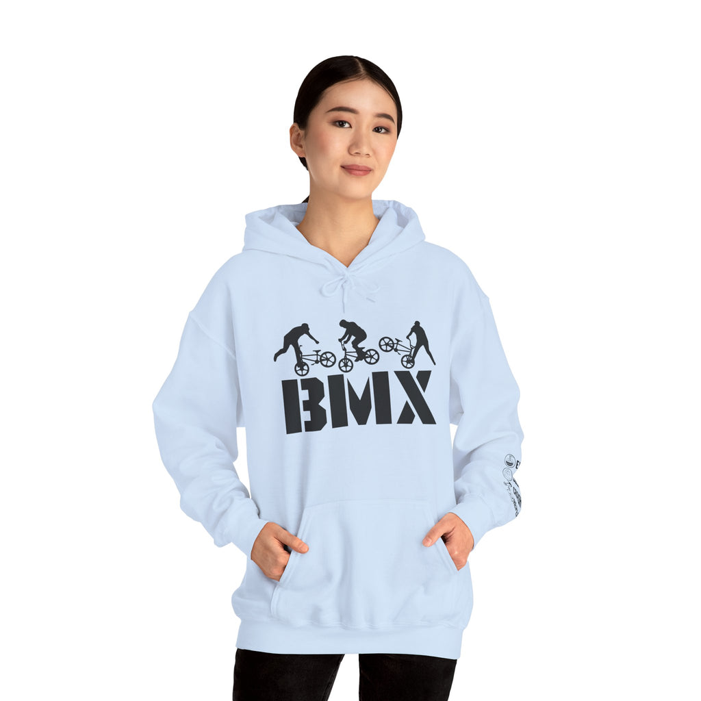 Rad-BMX Rider Hoodie — BMX Stunt Silhouettes Pullover for Riders & Fans
