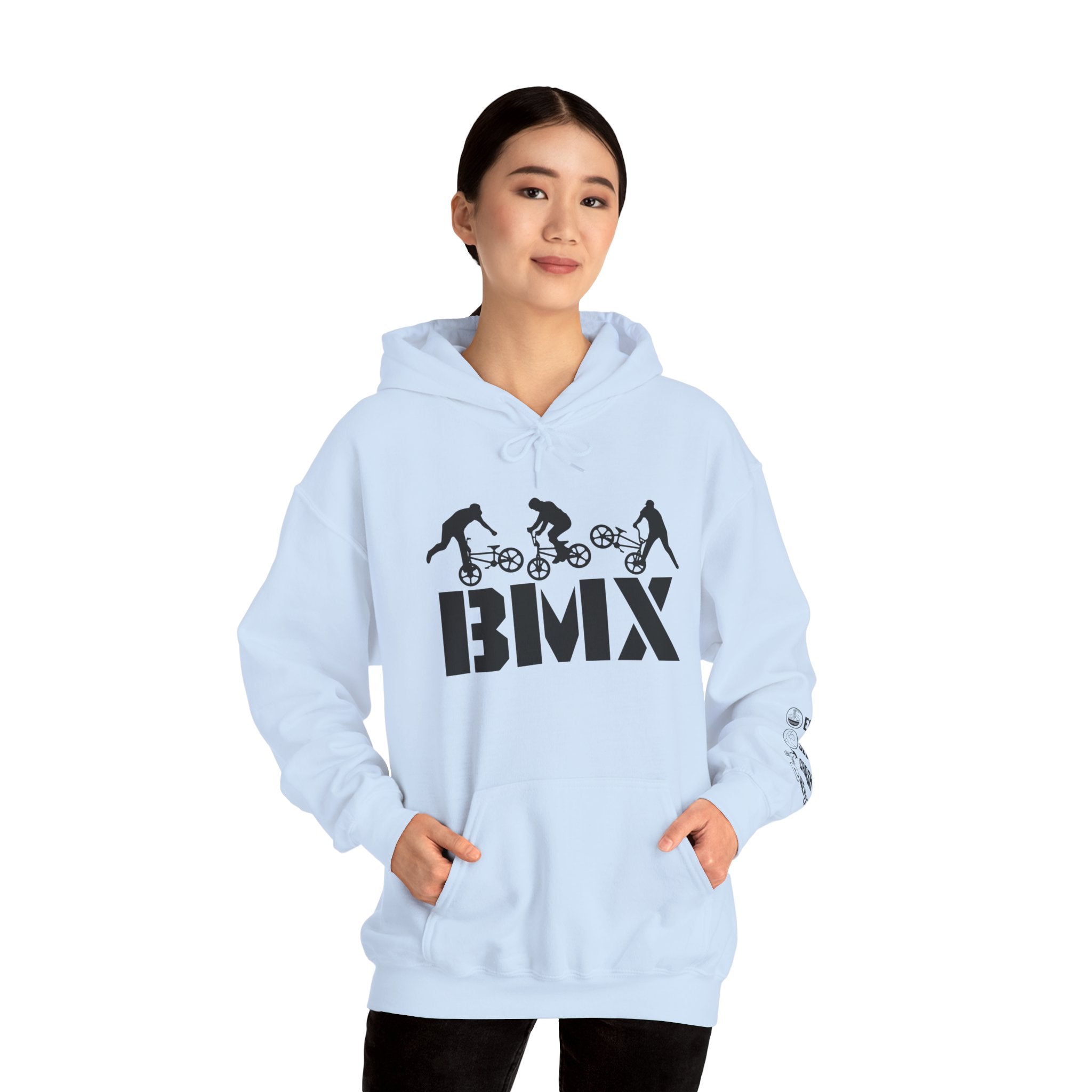 Rad-BMX Rider Hoodie — BMX Stunt Silhouettes Pullover for Riders & Fans