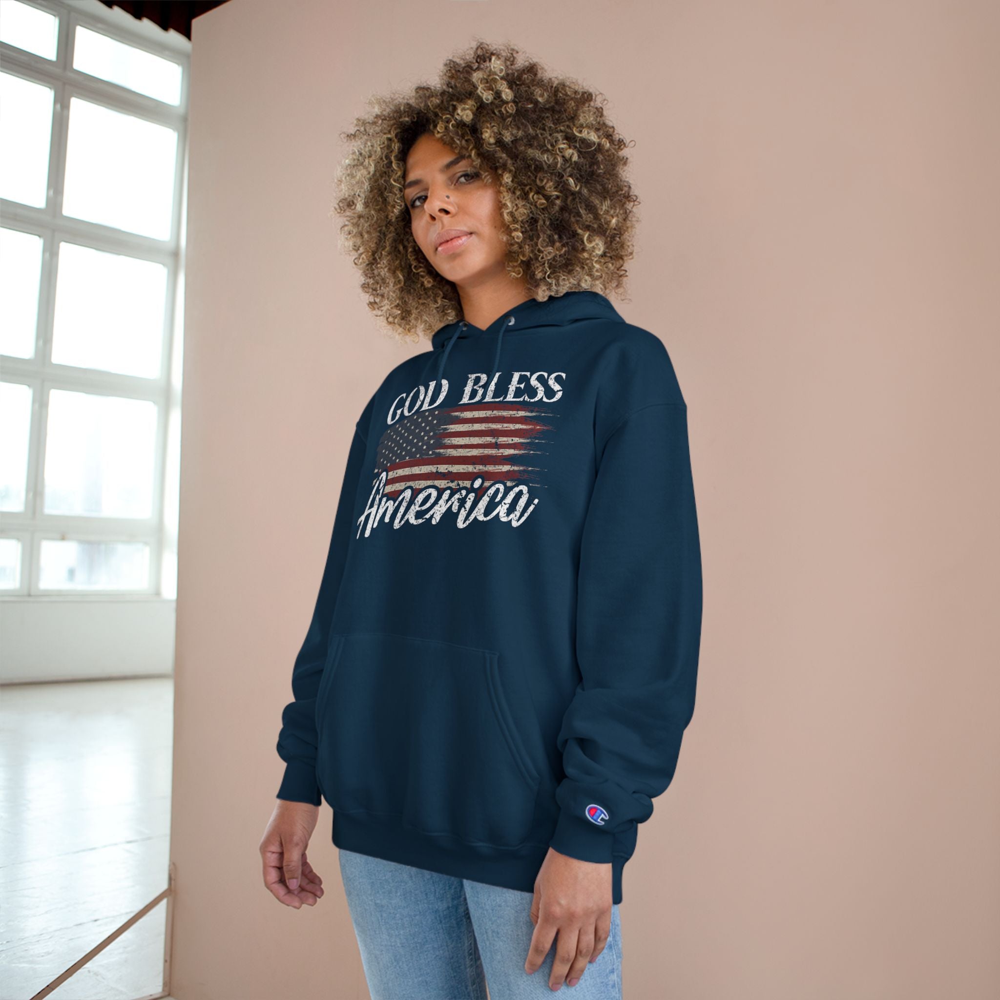 Ant-God Bless America Hoodie — Patriotic "Love It or Leave It" Flag Pullover