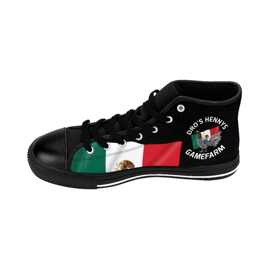 Henny- Mexican Flag High-Top Sneakers — Men's Patriotic Classic Sneakers