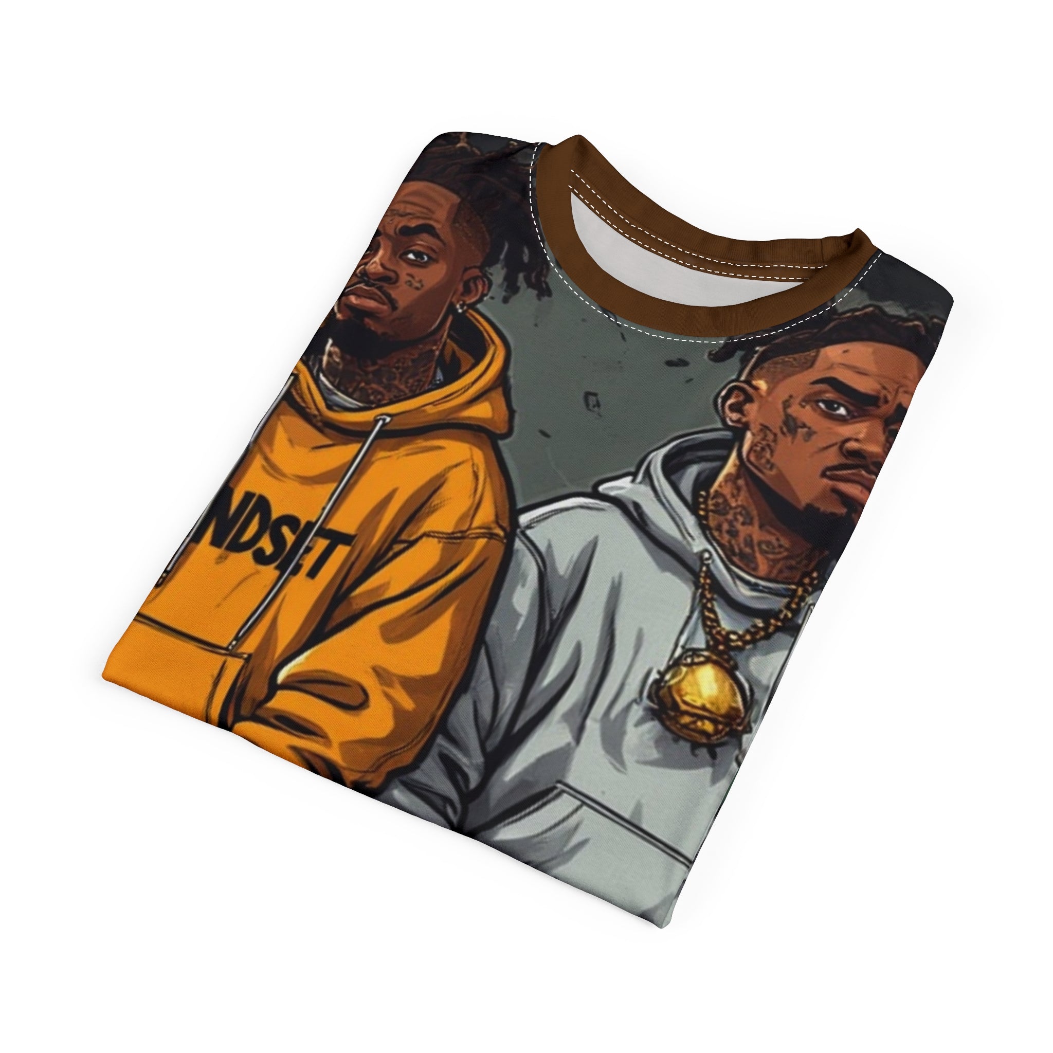 Mindset- Graphic Tee — 'Mindset' Streetwear Hoodie Illustration All-Over Print
