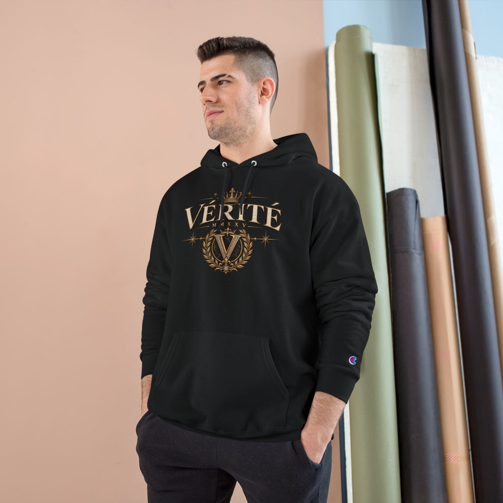 Verité -Champion Hoodie — "Built on Truth & Purpose" White Pullover