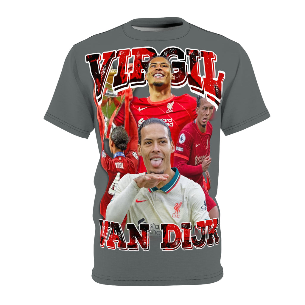 Team-Soccer Star Montage Tee — Virgil Van Dijk Tribute Shirt