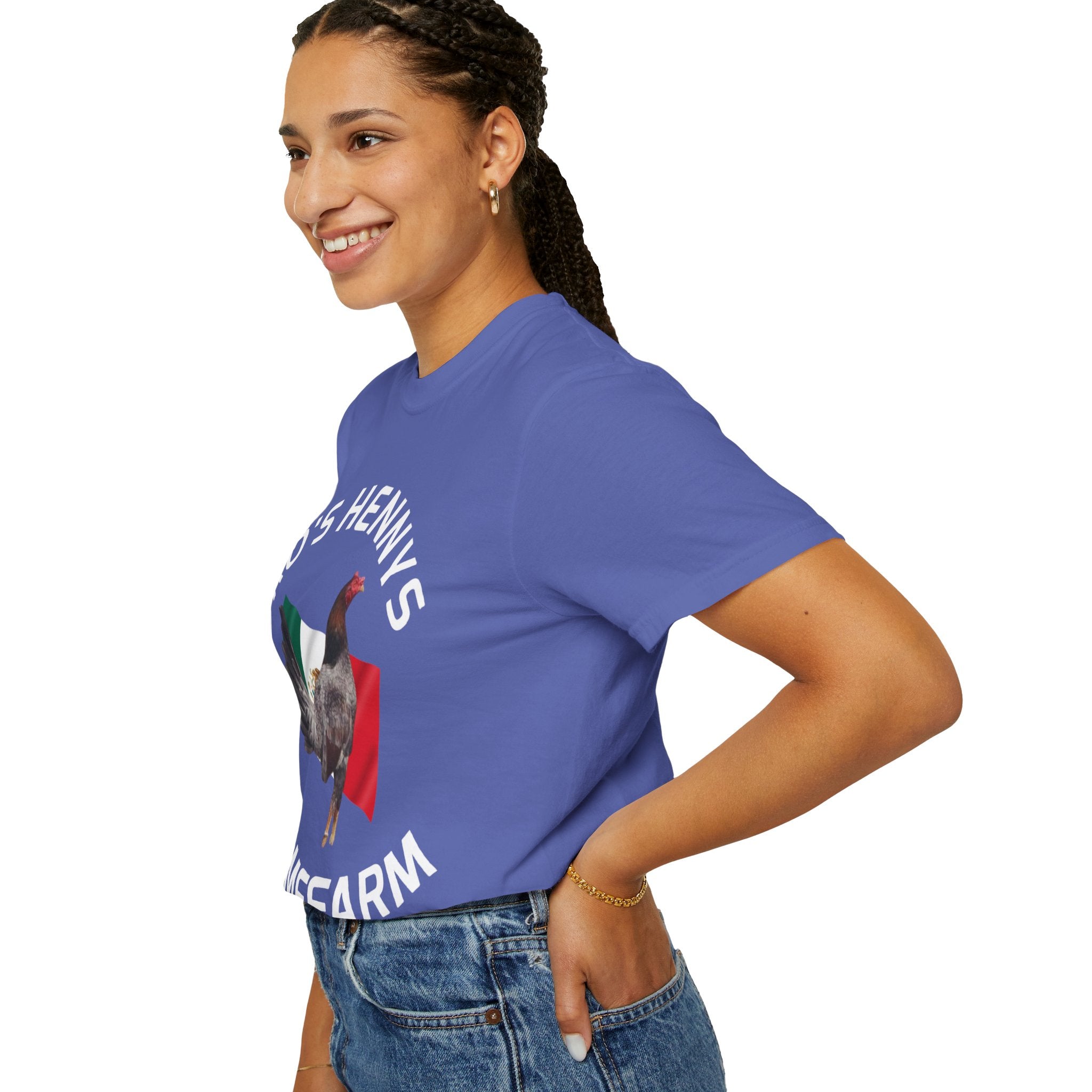 Henny- Gamefarm Rooster T-Shirt — "Dro's Henny's Gamefarm" Poultry Farm Tee