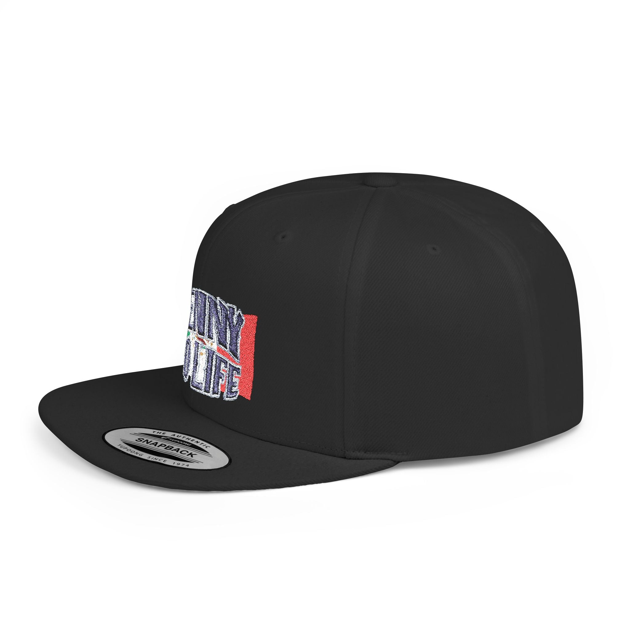 Henny- Flat Bill Snapback Hat — "Henny No Life" Embroidered with Italian Flag Accent