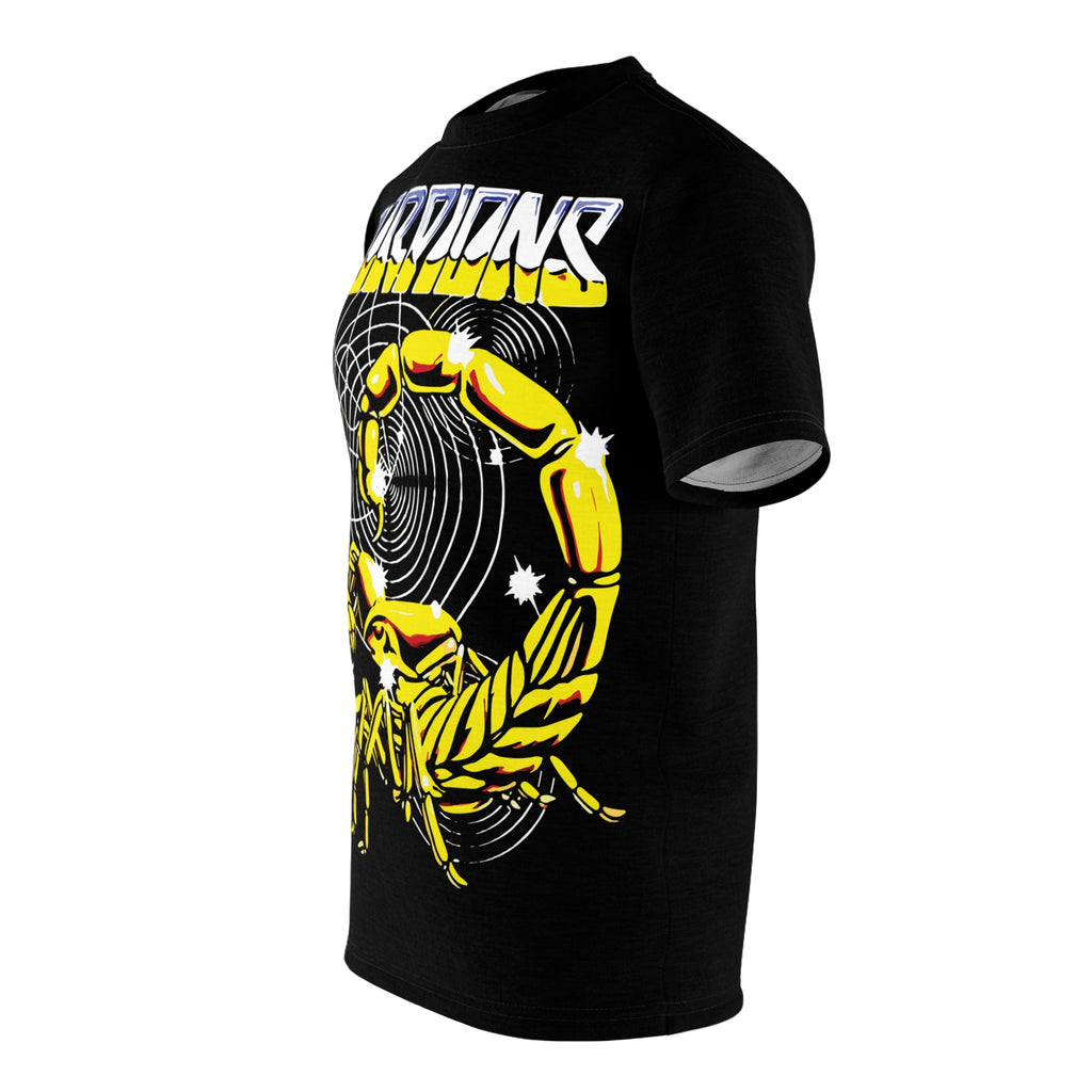 Metal- Graphic Tee – Yellow  Spiral Band Shirt