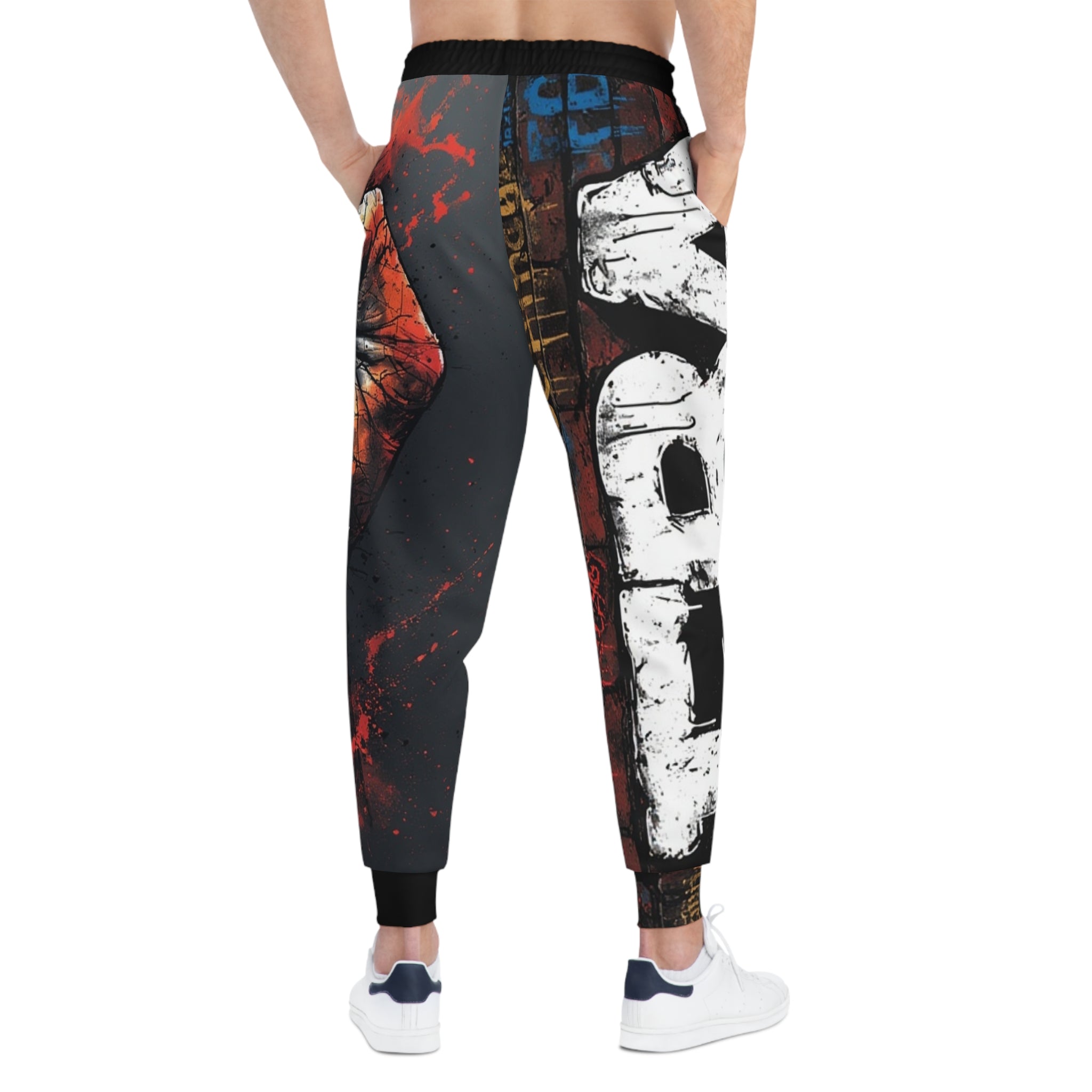 FBA -Gritty Fist Set- Athletic Joggers — Graphic All-Over Print Sweatpants