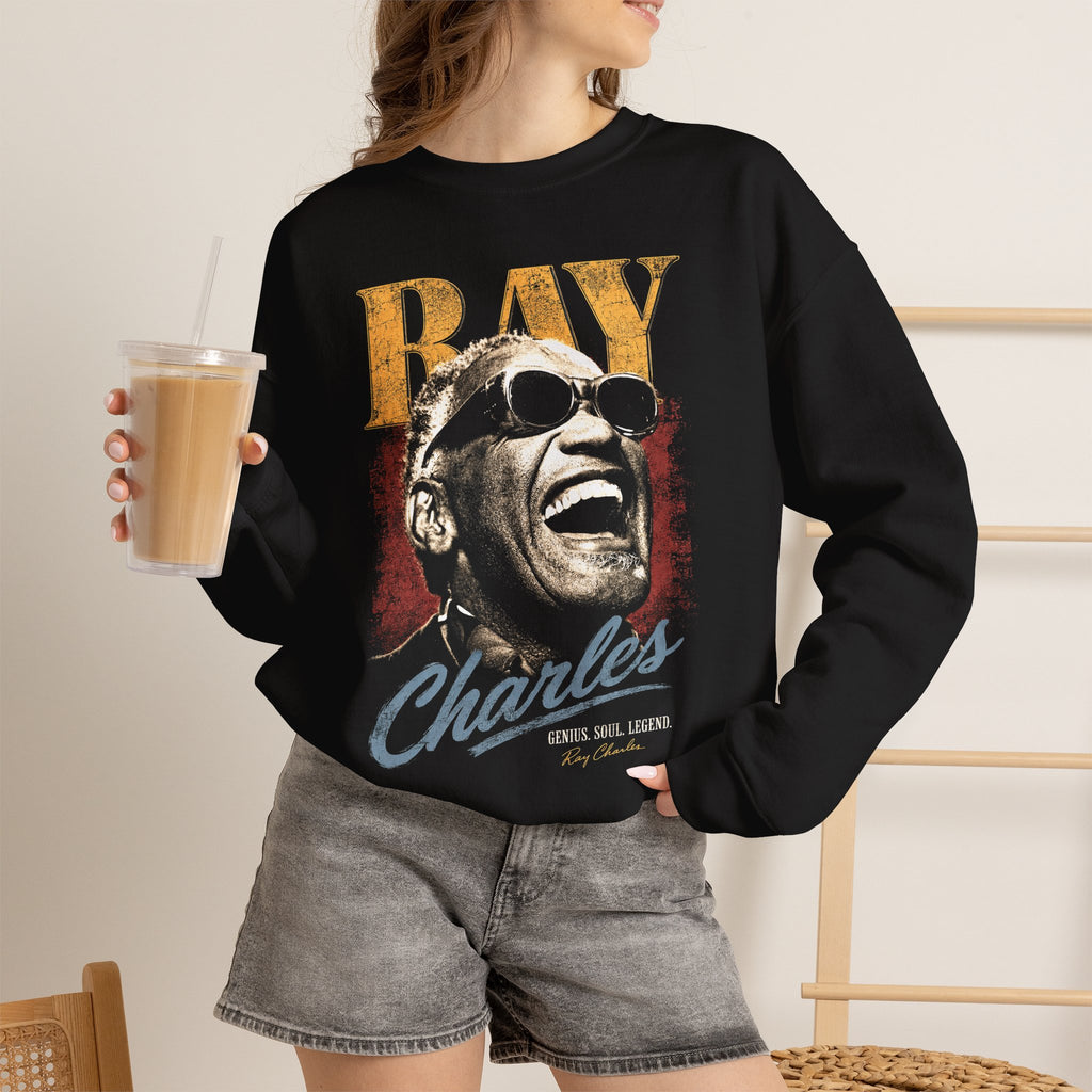 Legends- Crewneck Sweatshirt — "Ray Charles" Tribute Graphic