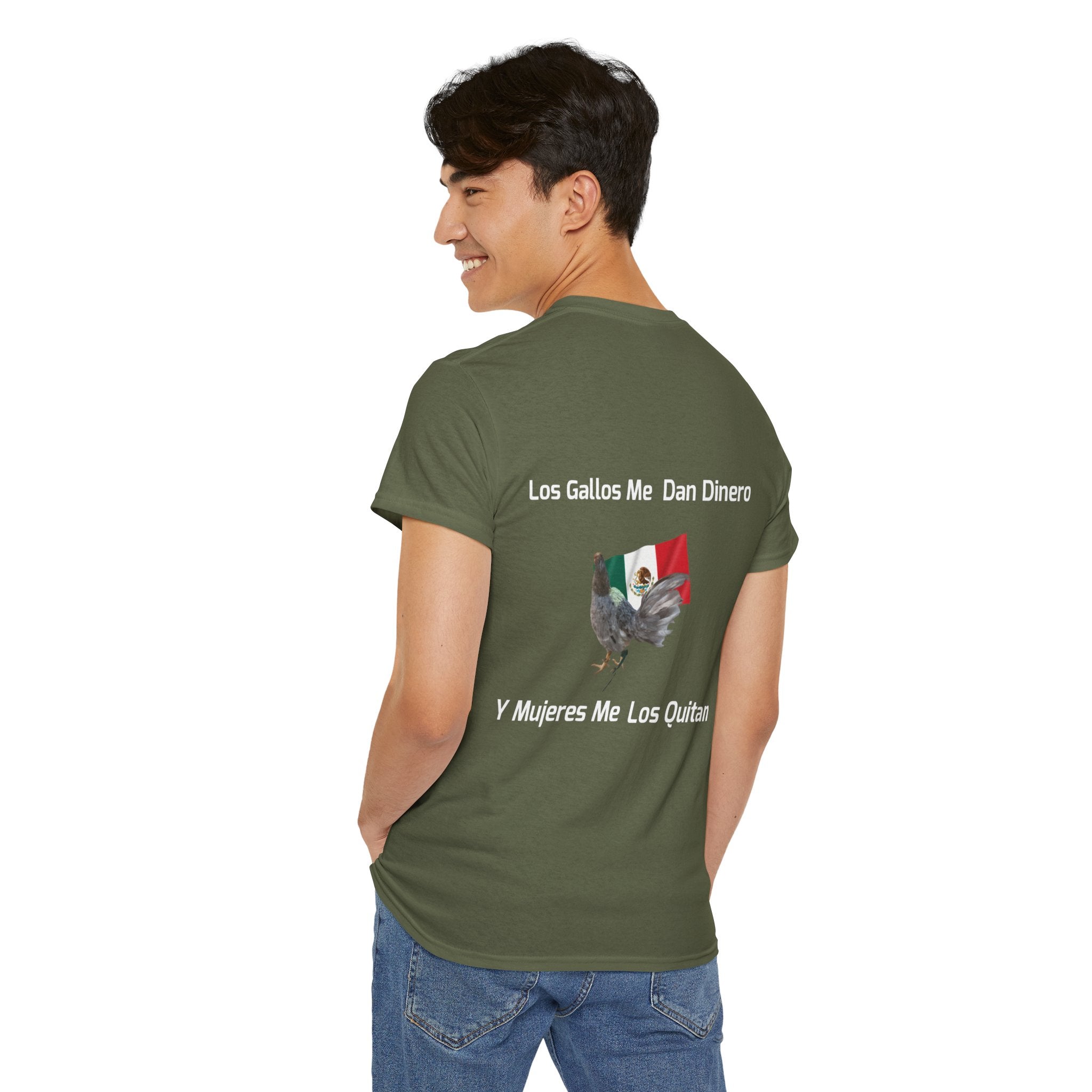 Henny-Gamefowl Tee — "Dro's Henny's Gamefarm" Mexican Flag Rooster Shirt