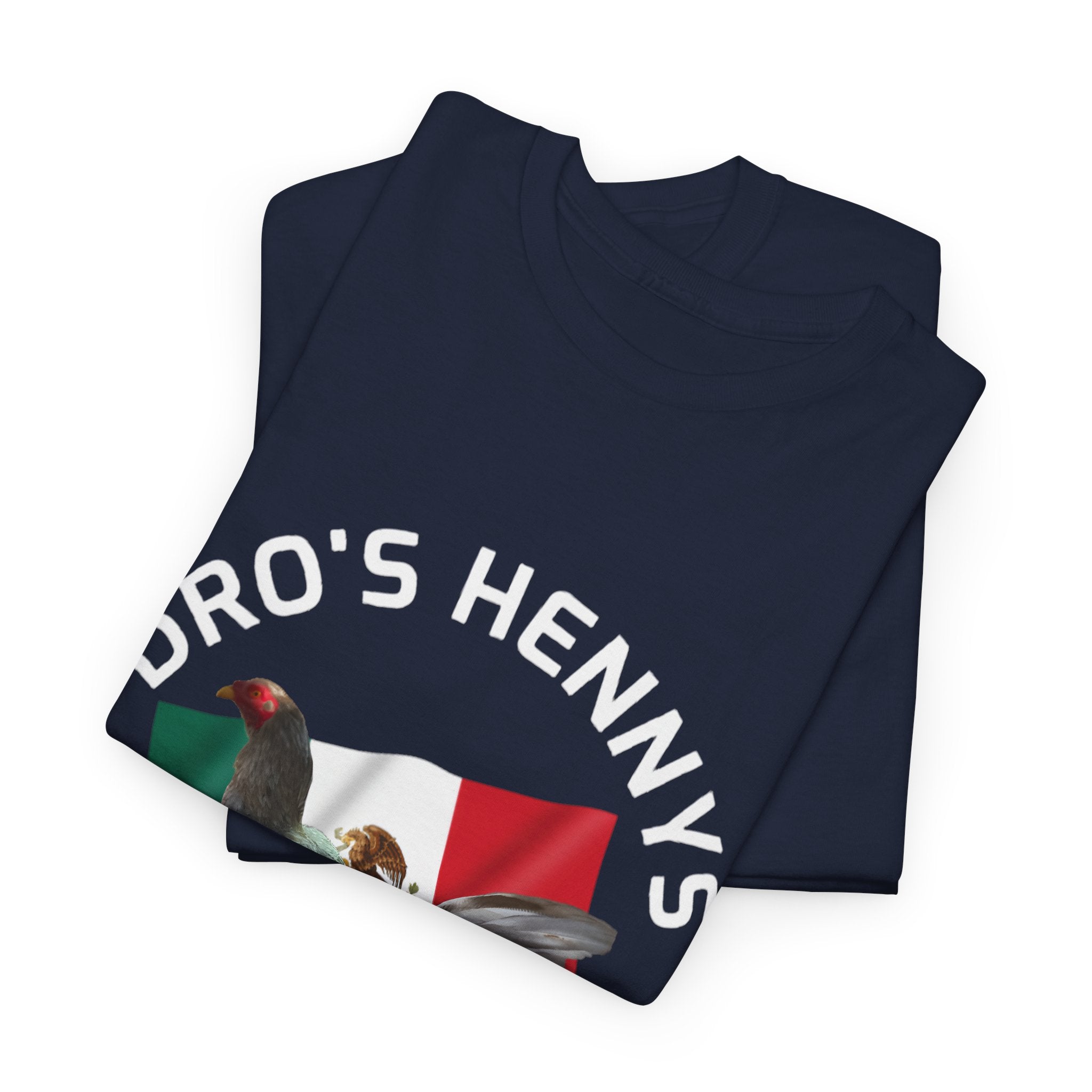 Henny-Gamefowl Tee — "Dro's Henny's Gamefarm" Mexican Flag Rooster Shirt