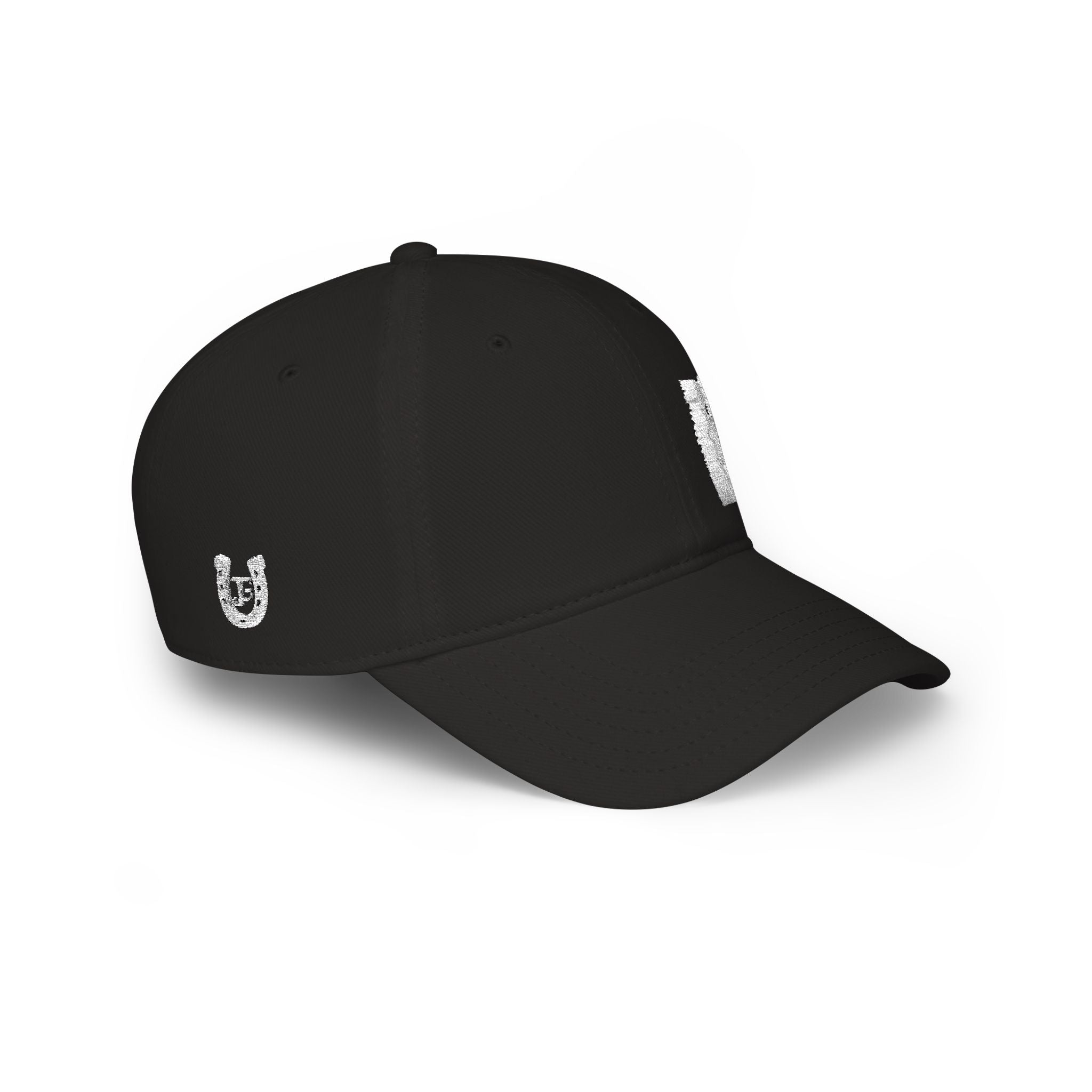 JG-Embroidered Horseshoe Logo Cap — Low Profile Baseball Hat