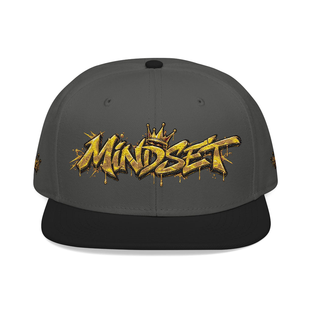 Hat-Embroidered Gold Graffiti Snapback Hat