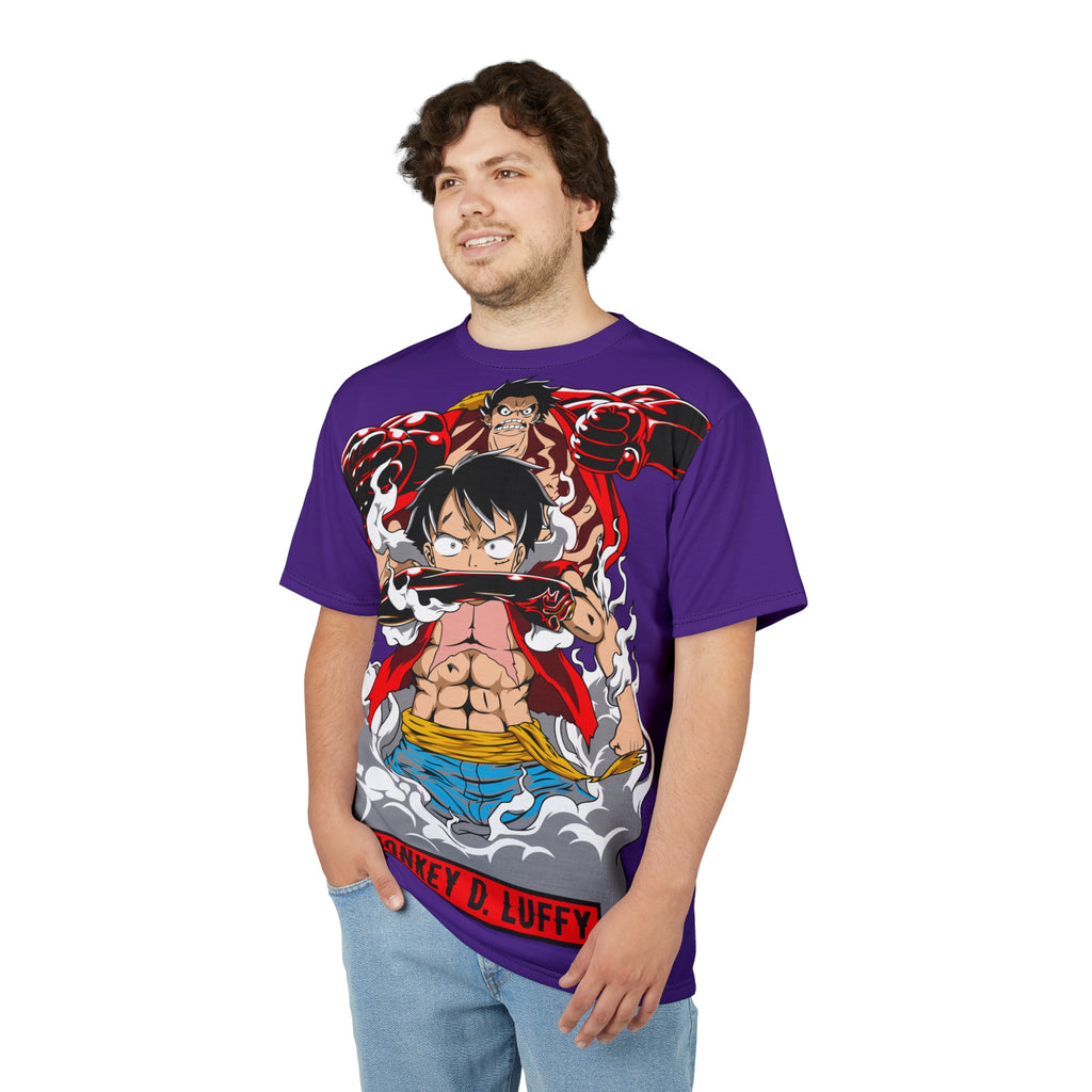 Anime -Graphic Tee — Monkey D. Luffy Full-Print Pirate Crew Shirt