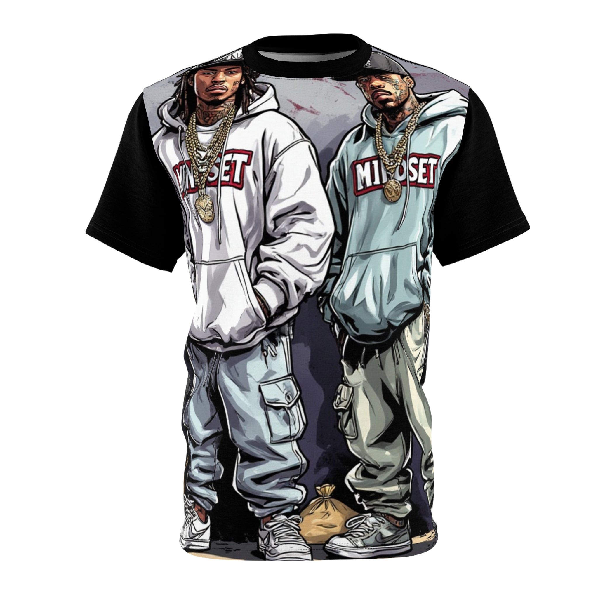 Mindset-Hip Hop Duo Graphic Tee — 'Mindset' Streetwear AOP Shirt