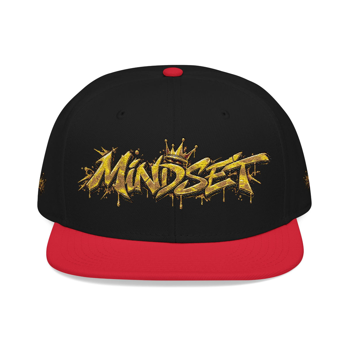 Hat-Embroidered Gold Graffiti Snapback Hat