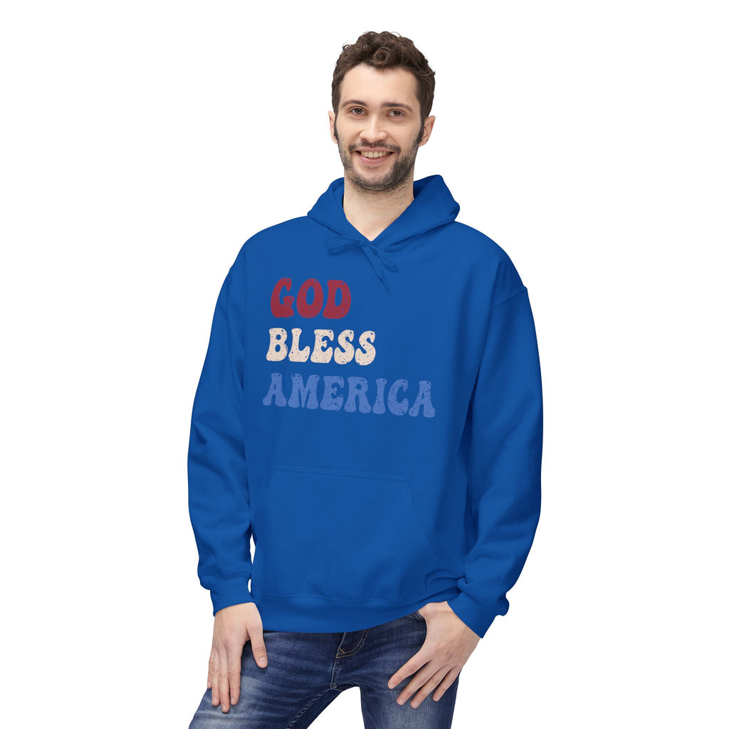 Ant-Hoodie - "God Bless America" Patriotic Ape Graphic USA Hoodie