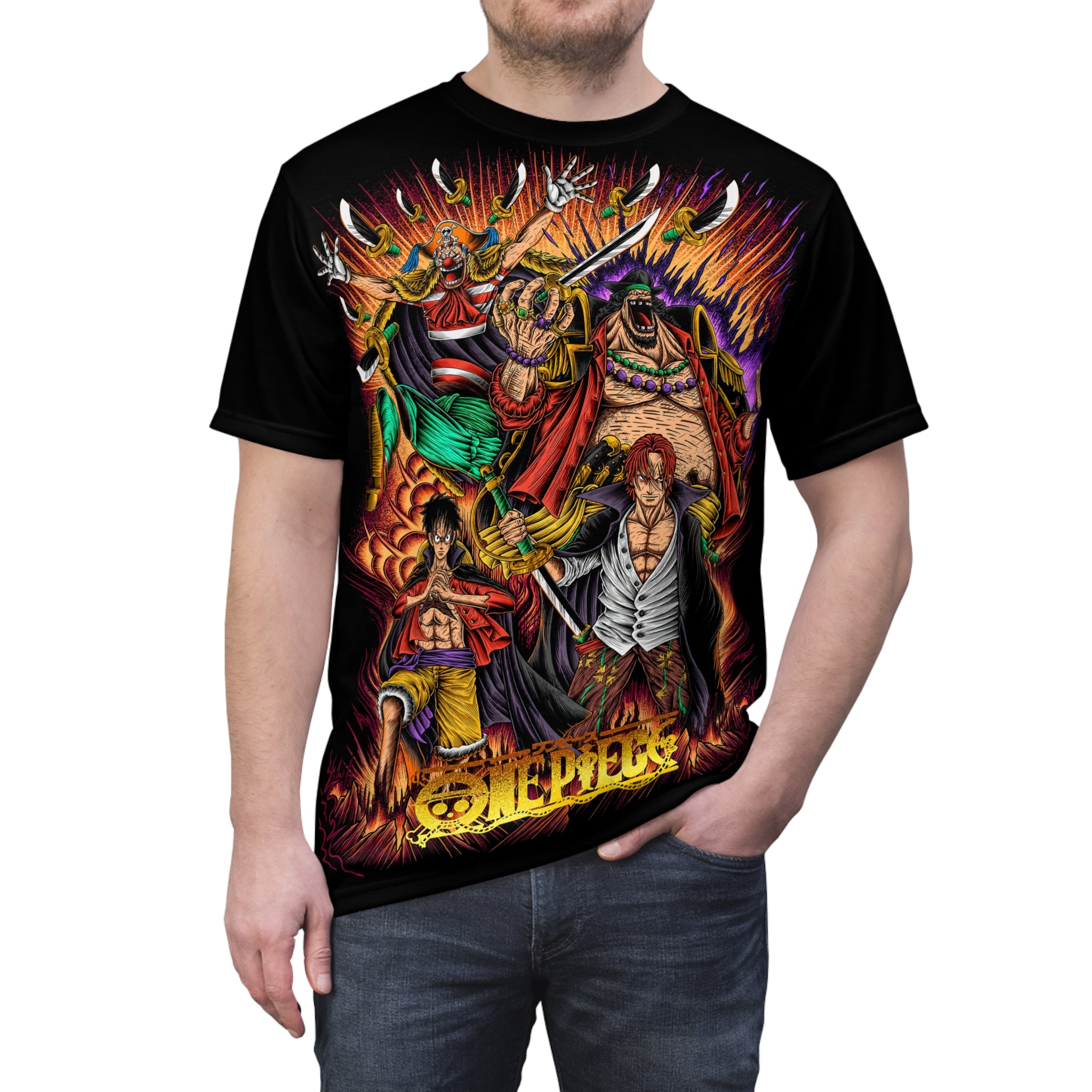 Anime- Thriller Bark Crew Graphic Tee — Pirate Anime All-Over Print