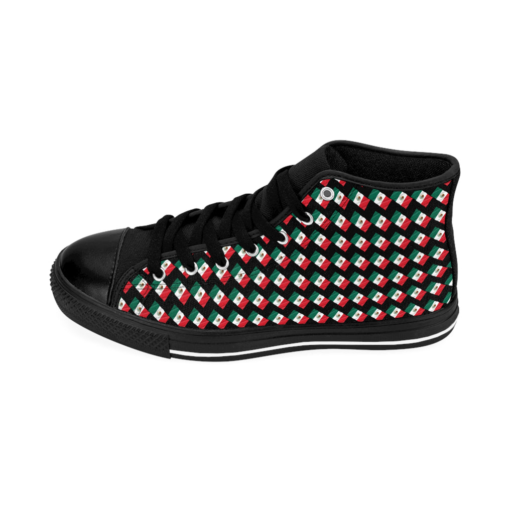 Henny- Mexican Flag High-Top Sneakers — Men's Patriotic Classic Sneakers