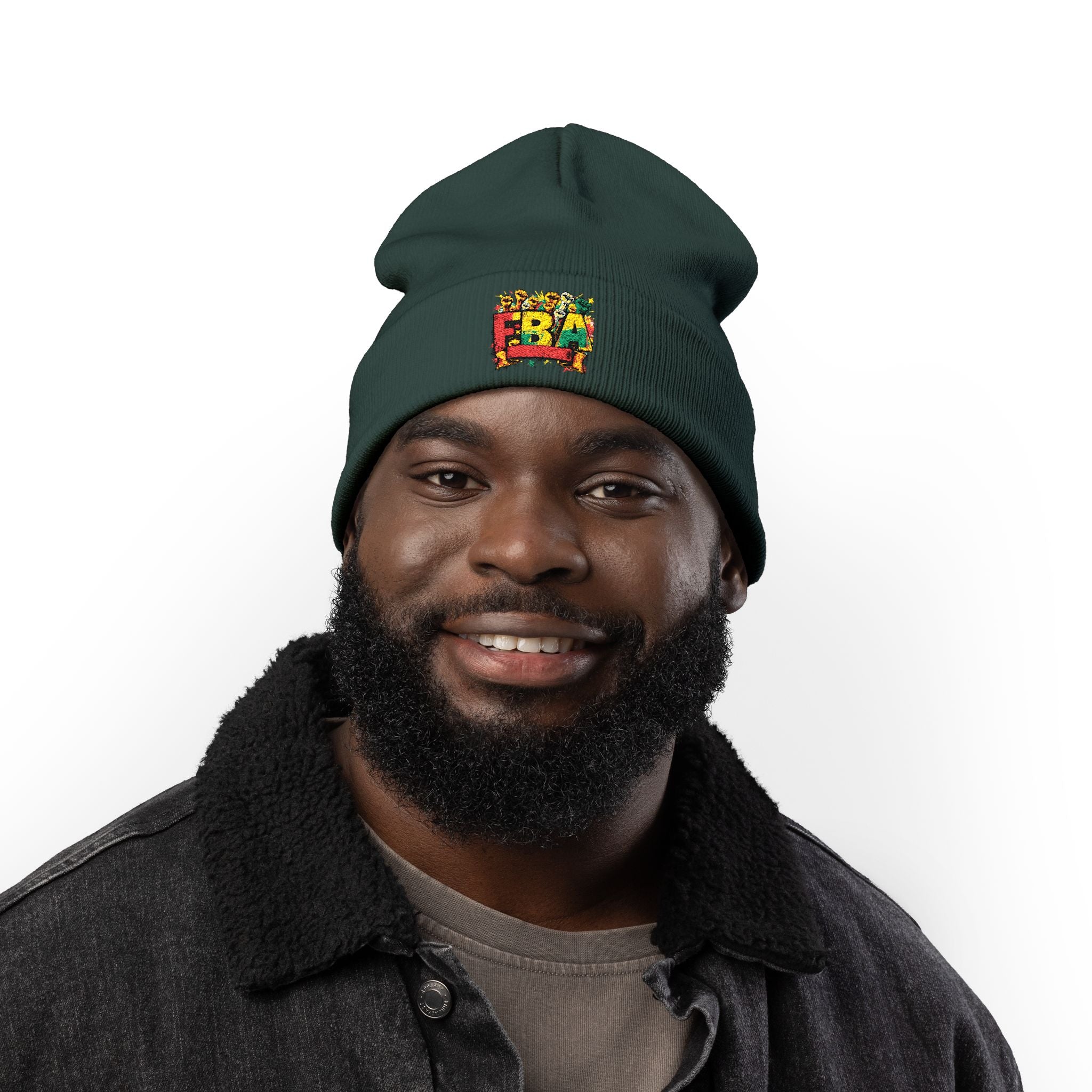 FBA- Fall Leaves Knit Beanie — Cozy Seasonal Winter Hat