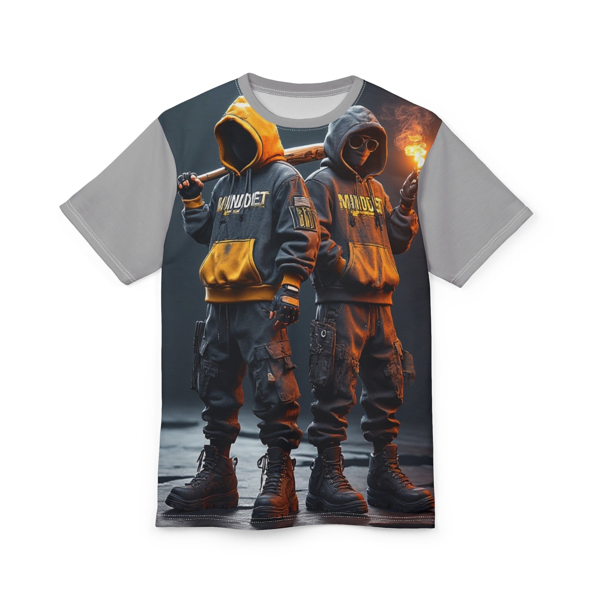 Mindset- Streetwear Graphic Tee — Hooded Duo Firefighters Design