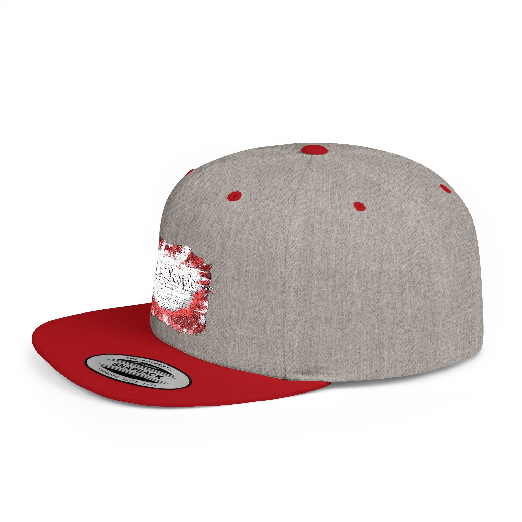 Ant-Patriotic Sequin Flag Flat Bill Snapback Hat — 'Land of the Free' Design