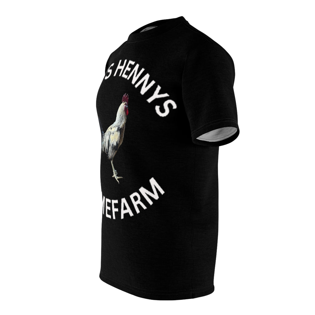Henny-Gamefarm Rooster T-Shirt — "Dro's Hennys Gamefarm" Rooster Graphic Tee