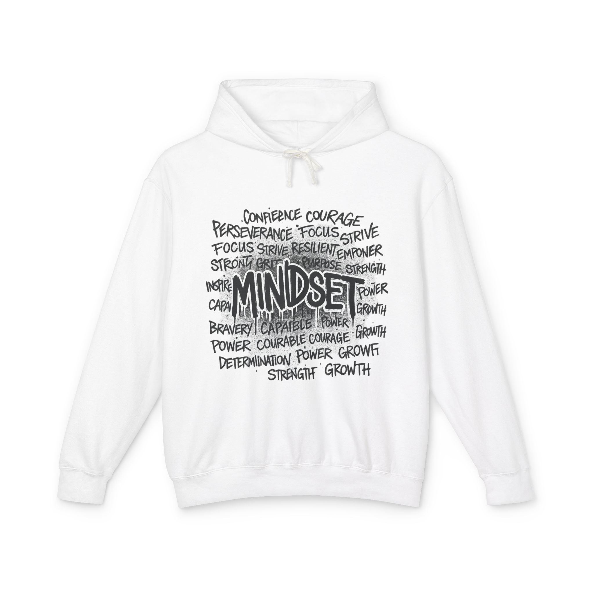 Mindset- Words Hoodie — Inspirational Typography Motivational Hoodie