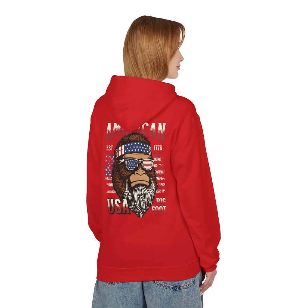 Ant-Hoodie - "God Bless America" Patriotic Ape Graphic USA Hoodie
