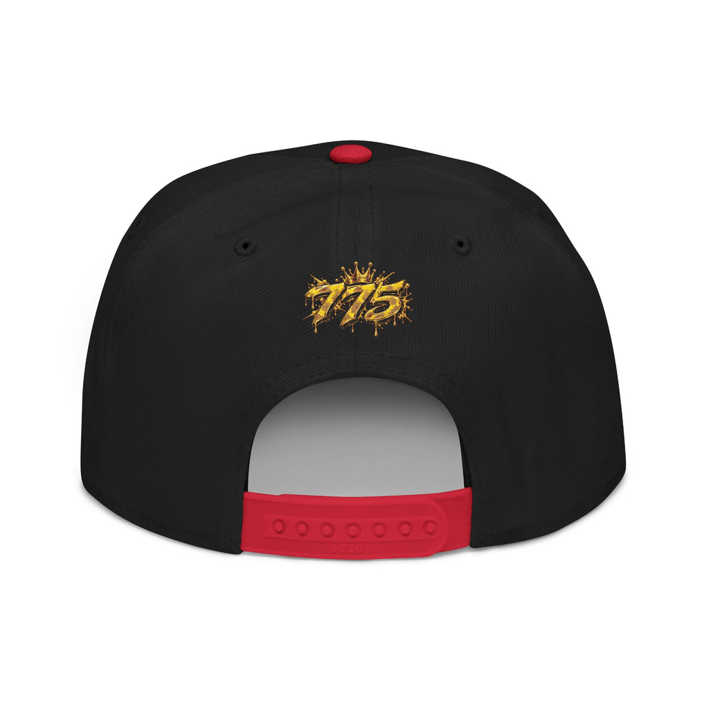 Hat-Embroidered Gold Graffiti Snapback Hat
