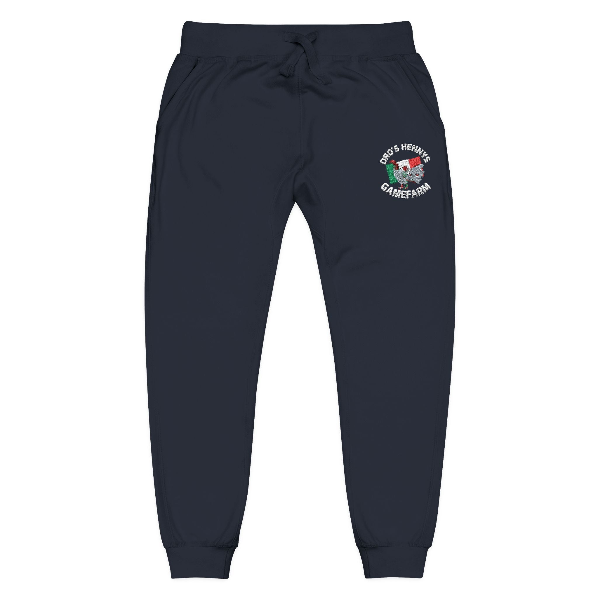 Henny- Embroidered Floral Heart Sweatpants — Cozy Fleece Joggers with 'Love' Detail