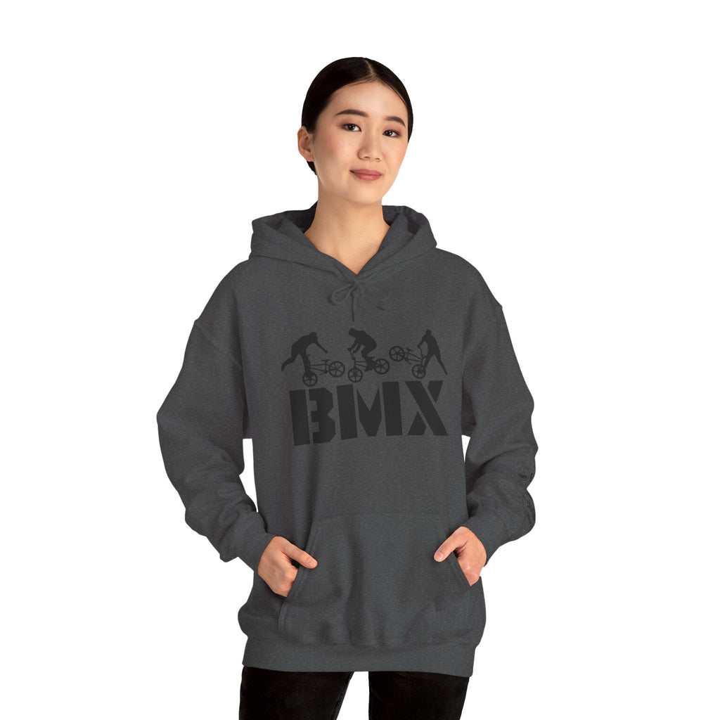 Rad-BMX Rider Hoodie — BMX Stunt Silhouettes Pullover for Riders & Fans