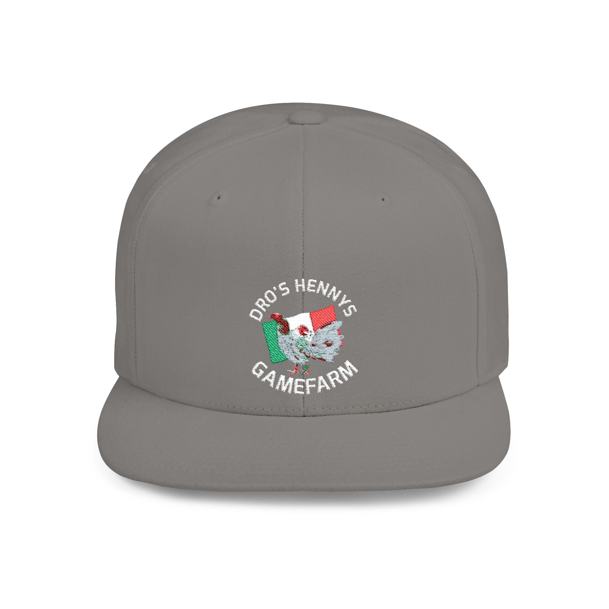 Henny- Flat Bill Snapback Hat — Dro's Henny's Gamefarm Logo Cap