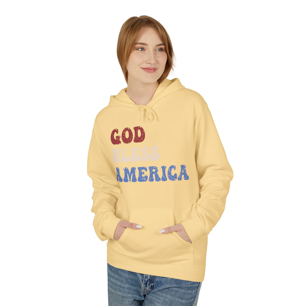 Ant-Hoodie - "God Bless America" Patriotic Ape Graphic USA Hoodie