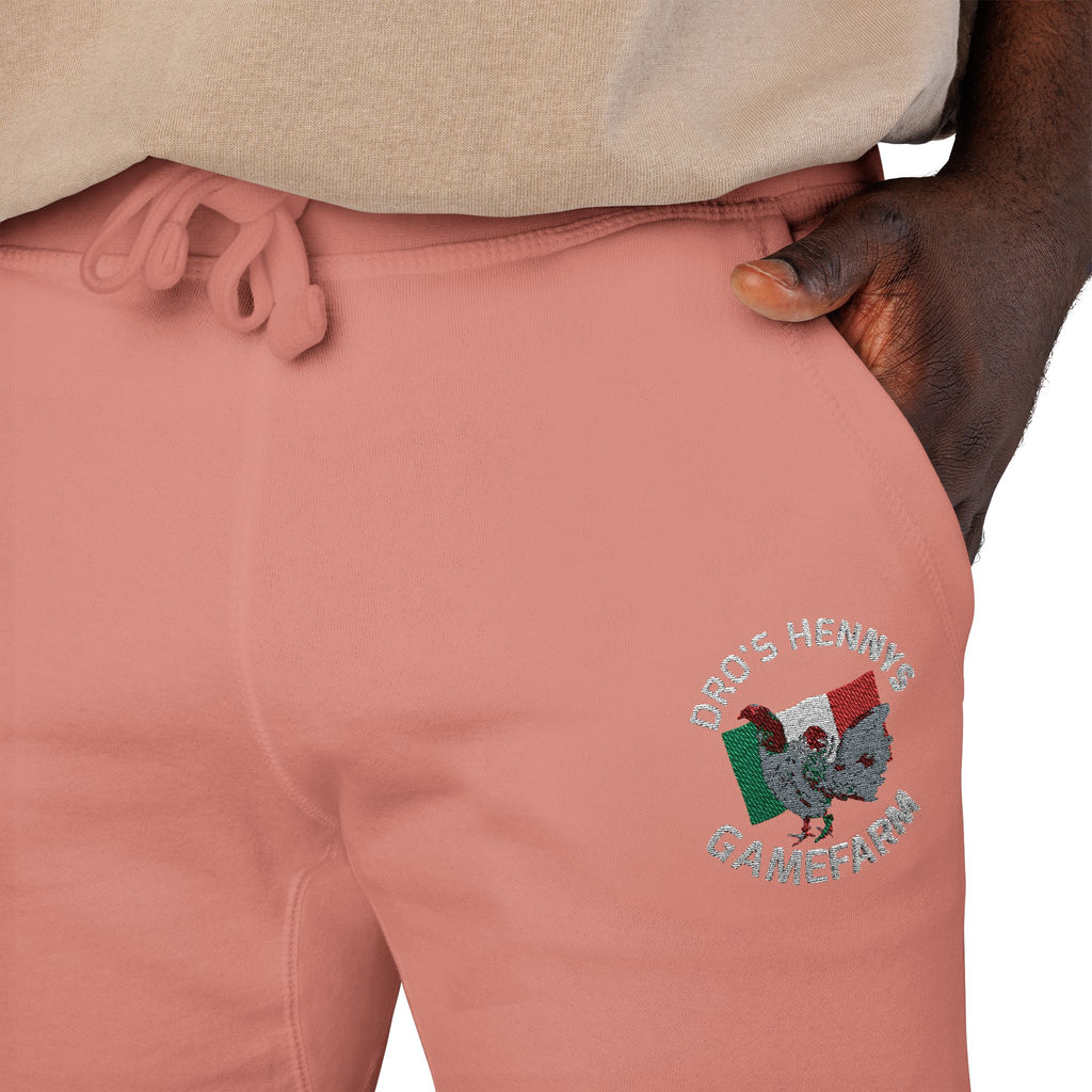 Henny- Embroidered Floral Heart Sweatpants — Cozy Fleece Joggers with 'Love' Detail