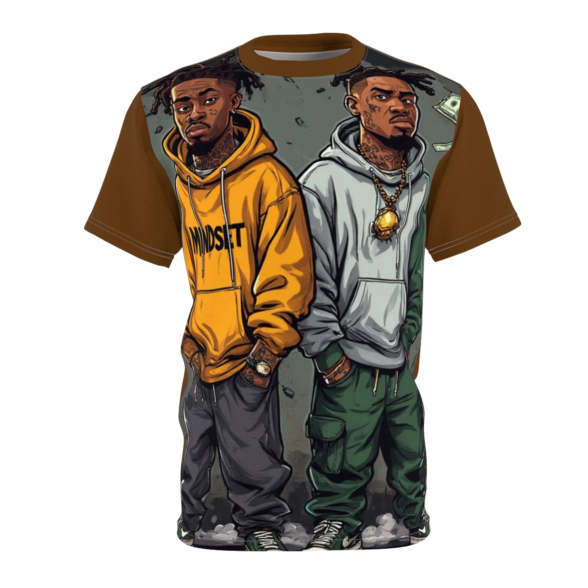 Mindset- Graphic Tee — 'Mindset' Streetwear Hoodie Illustration All-Over Print