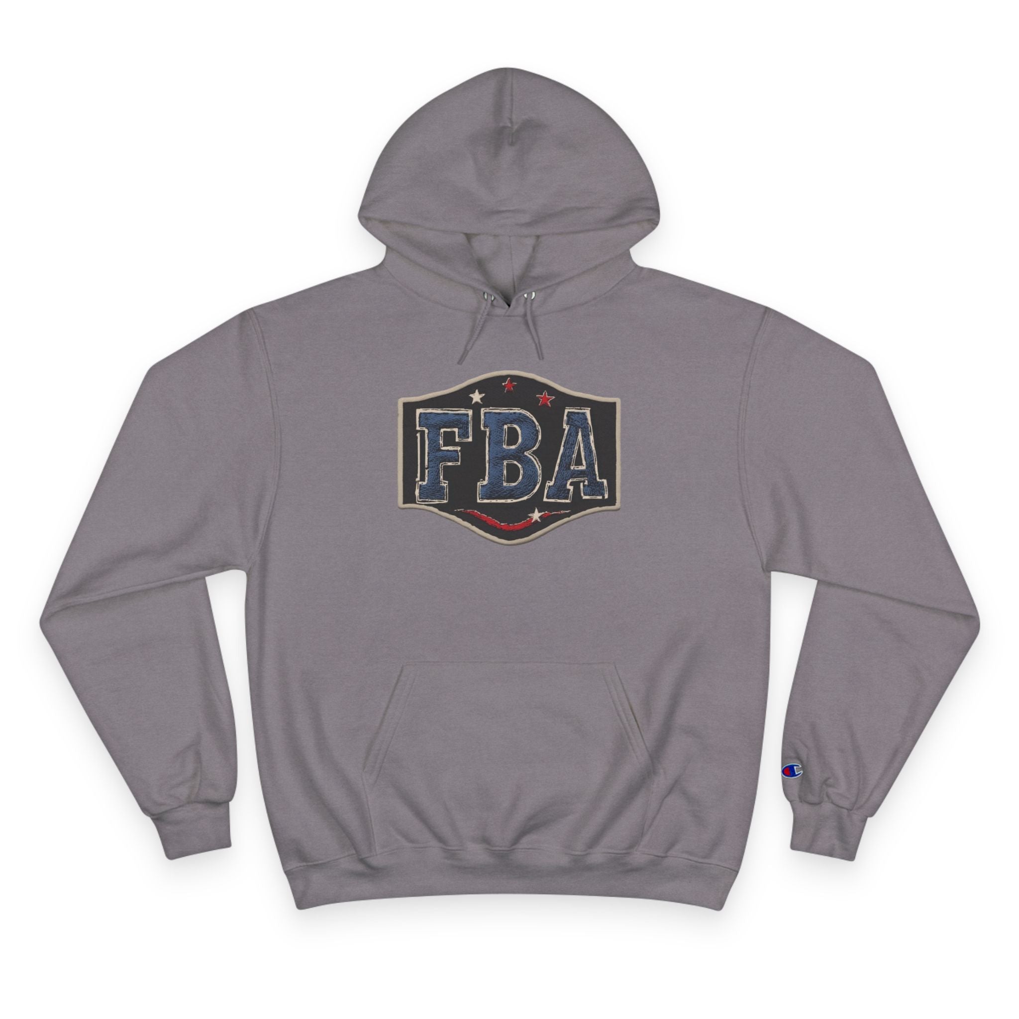 FBA- Graphic Hoodie – Vintage Shield Logo & Back Photo Print
