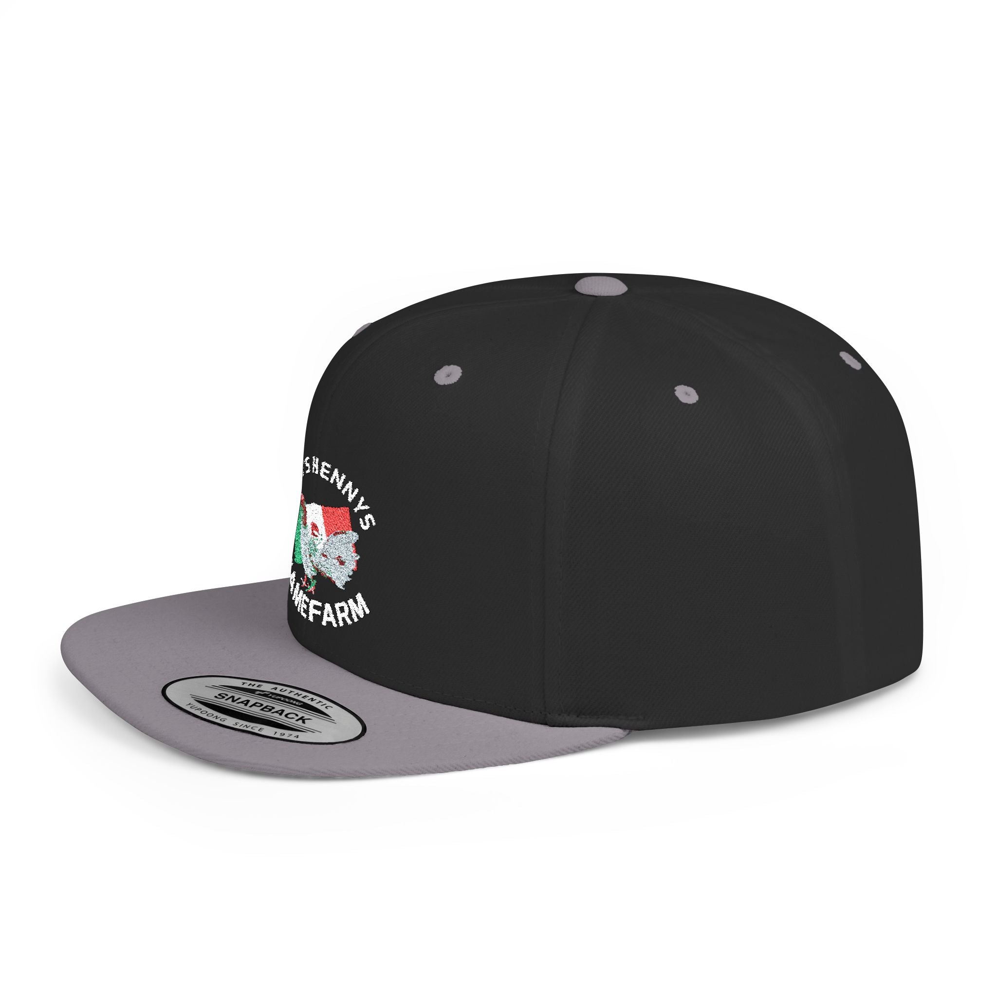 Henny- Flat Bill Snapback Hat — Dro's Henny's Gamefarm Logo Cap