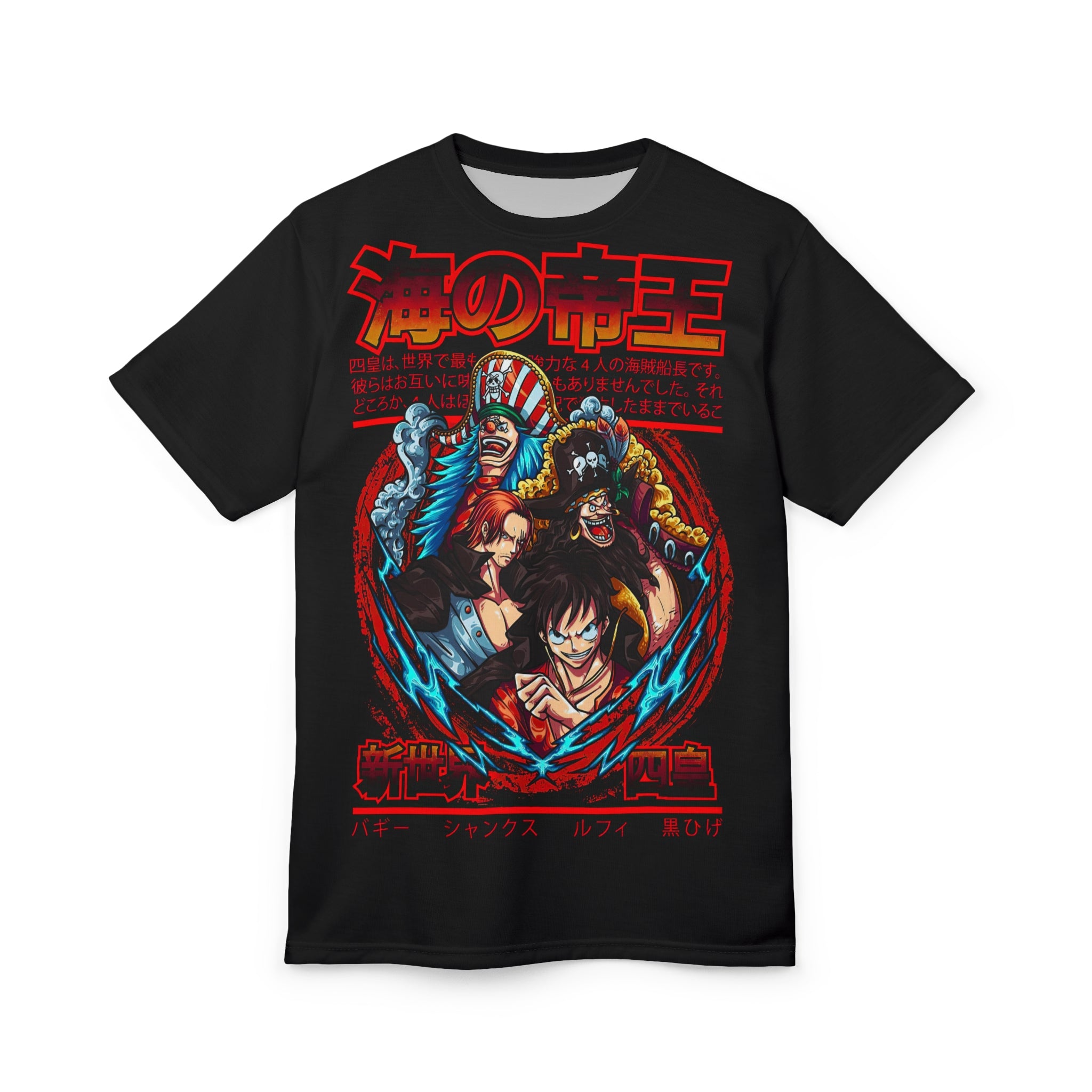 Anime- Pirate Crew Graphic Tee — Manga Style T-Shirt