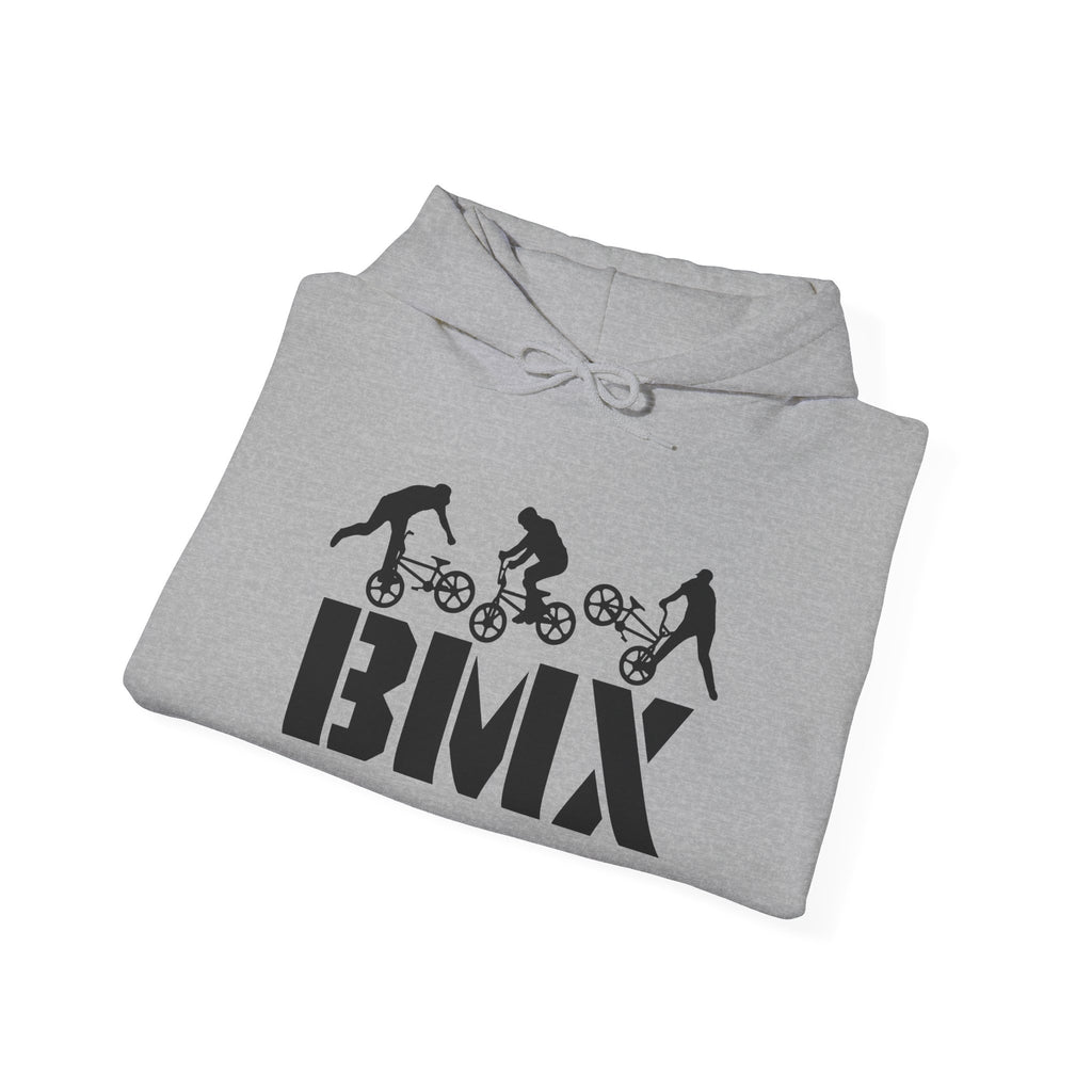 Rad-BMX Rider Hoodie — BMX Stunt Silhouettes Pullover for Riders & Fans