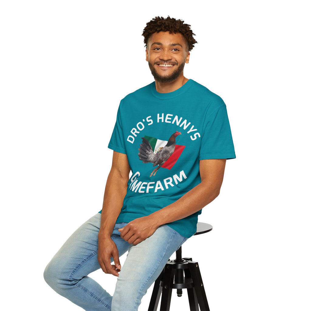 Henny- Gamefarm Rooster T-Shirt — "Dro's Henny's Gamefarm" Poultry Farm Tee