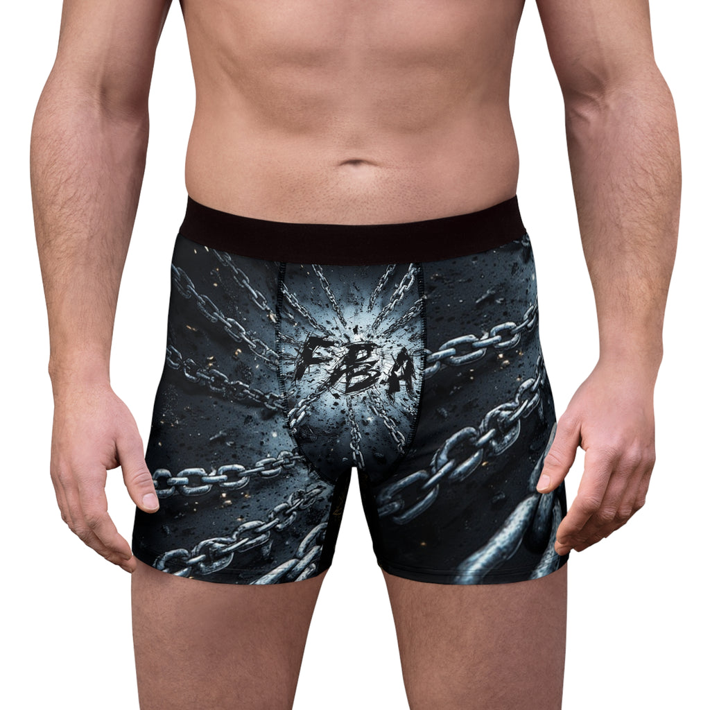 FBA- Chain Burst Boxer Briefs — Men's Graphic All-Over Print Underwear