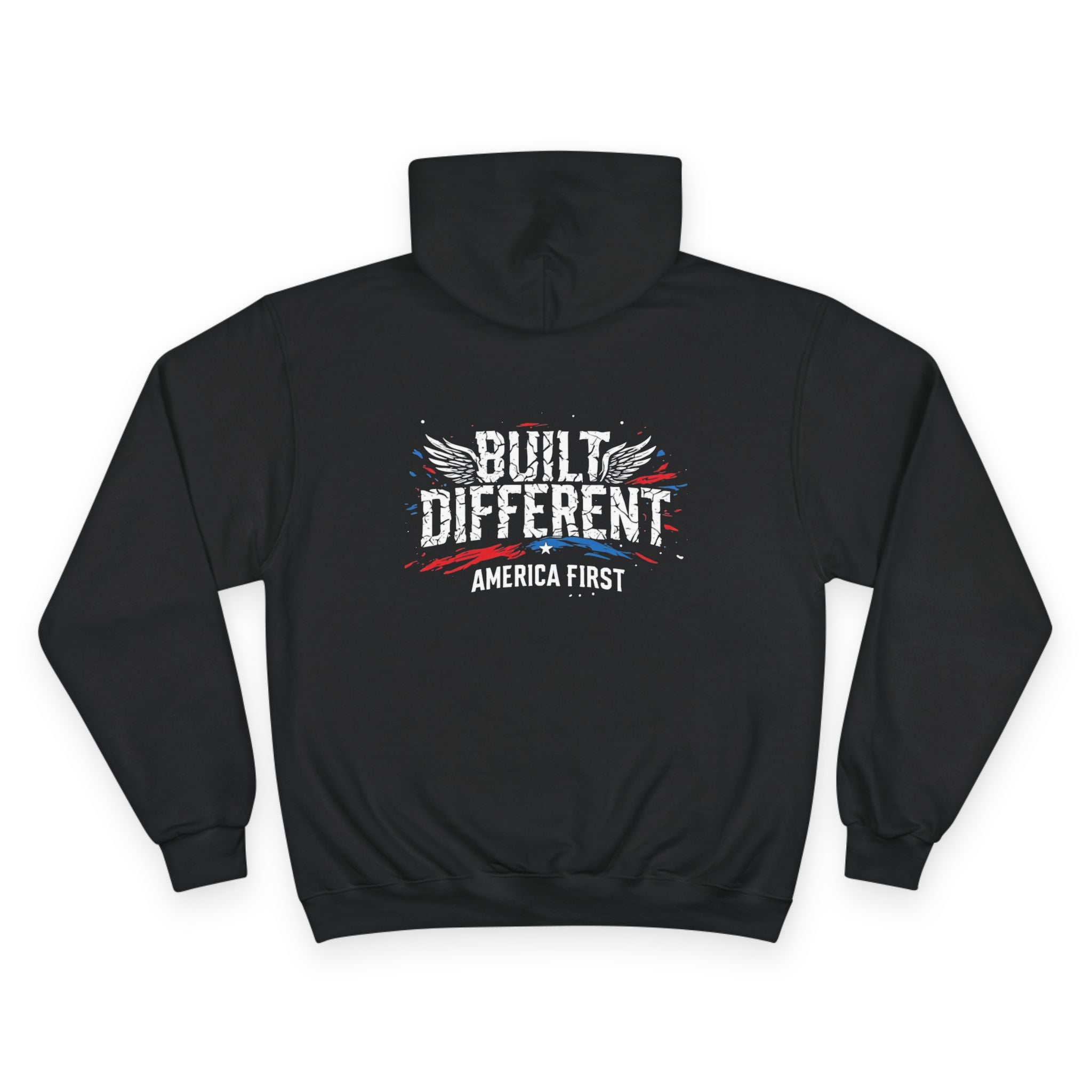 Ant-America Hoodie - "Love It or Leave It" / "Built Different - America First" Patriotic Pullover