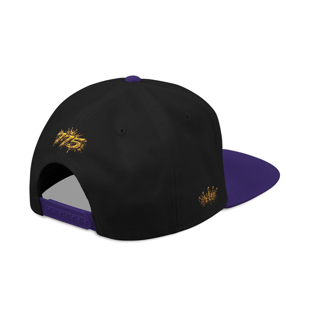 Hat-Embroidered Gold Graffiti Snapback Hat