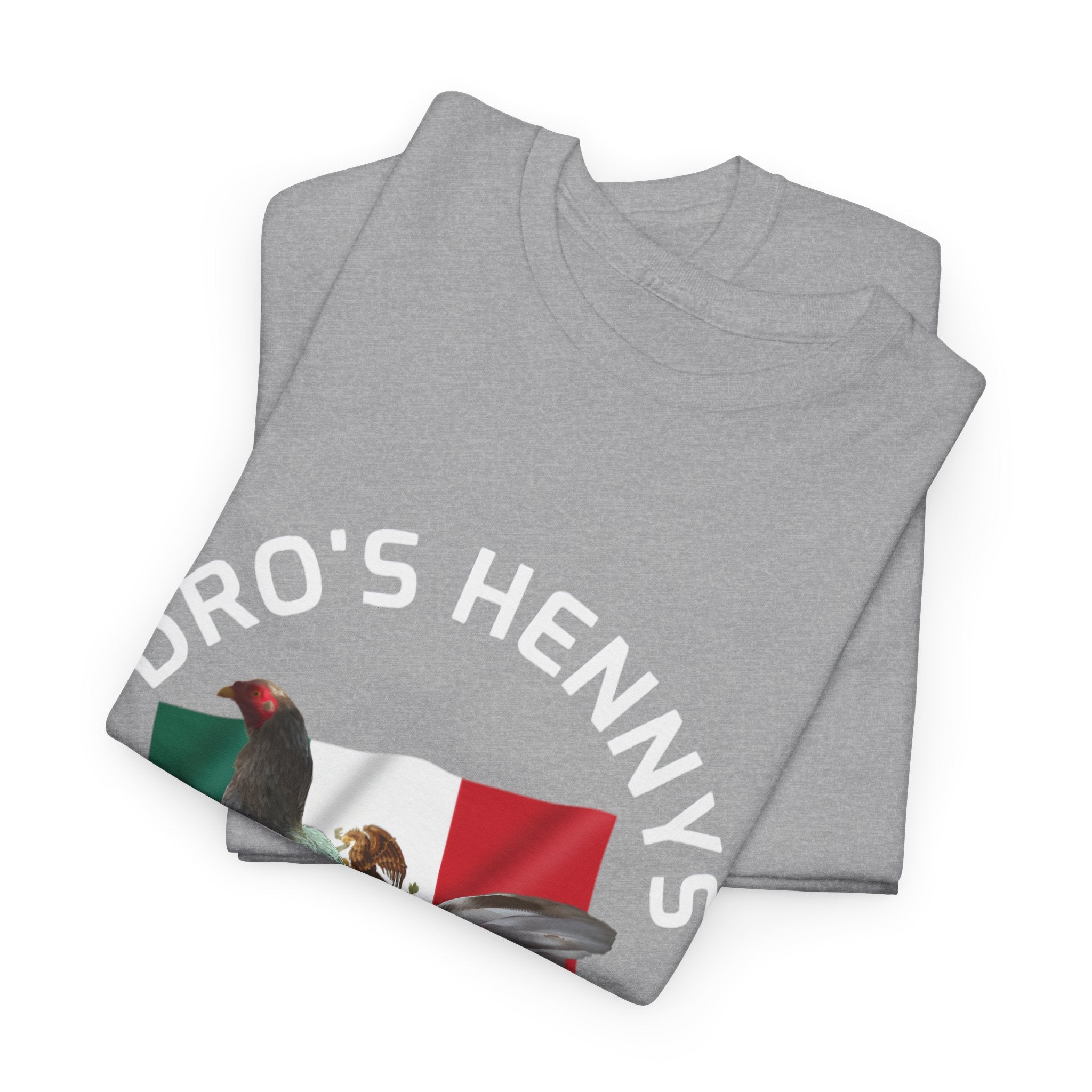 Henny-Gamefowl Tee — "Dro's Henny's Gamefarm" Mexican Flag Rooster Shirt